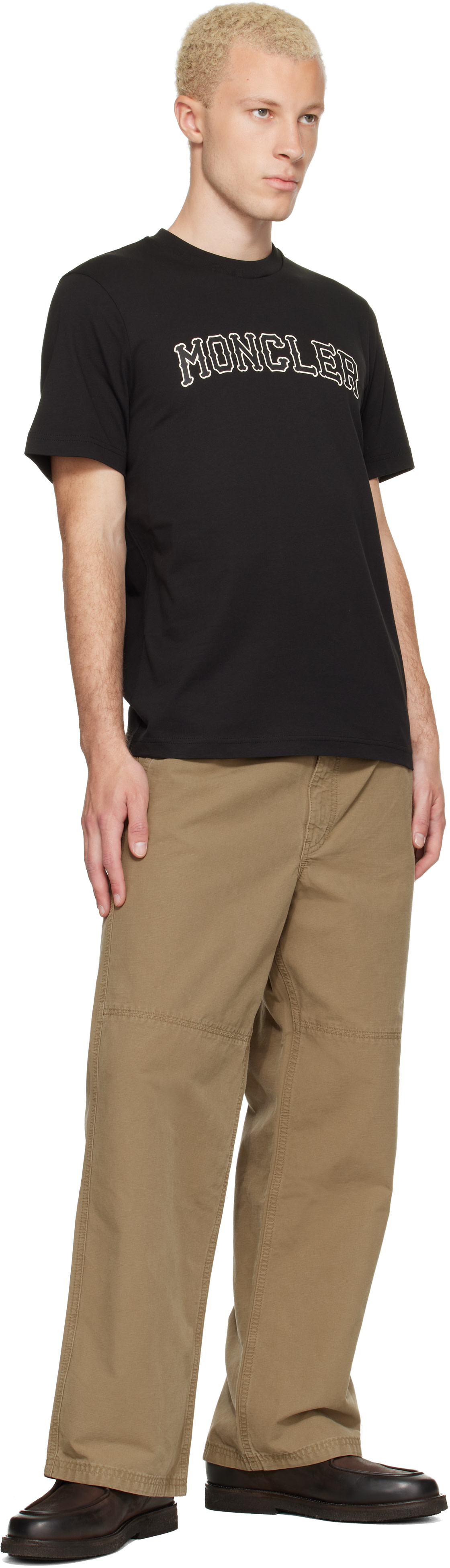Moncler: Black S/S T-shirt | SSENSE