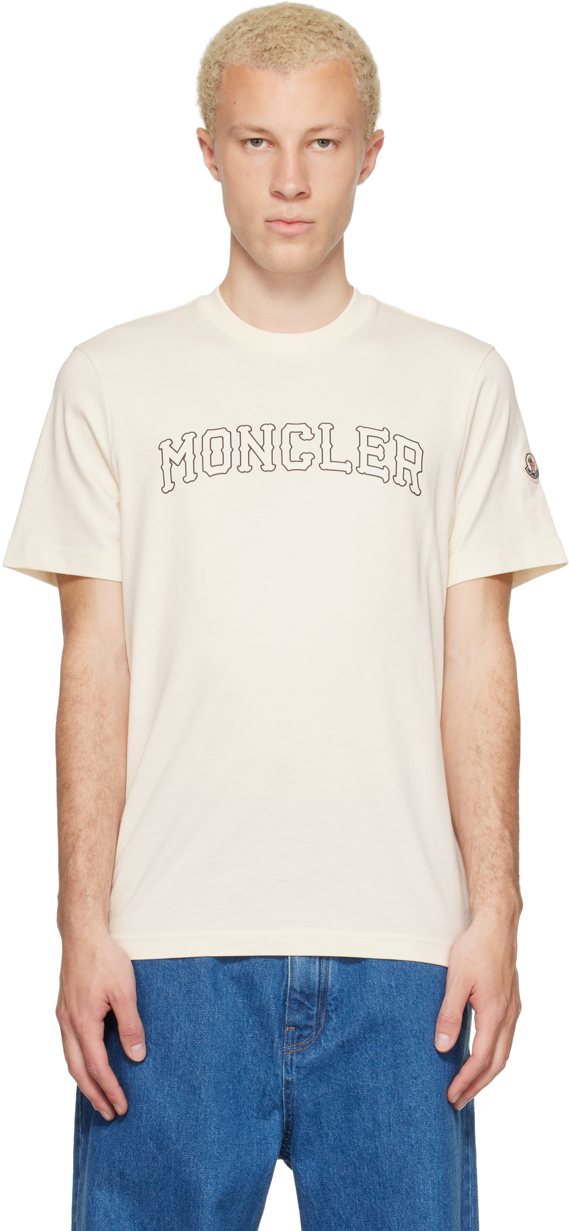 Moncler: Off-White S/S T-shirt | SSENSE