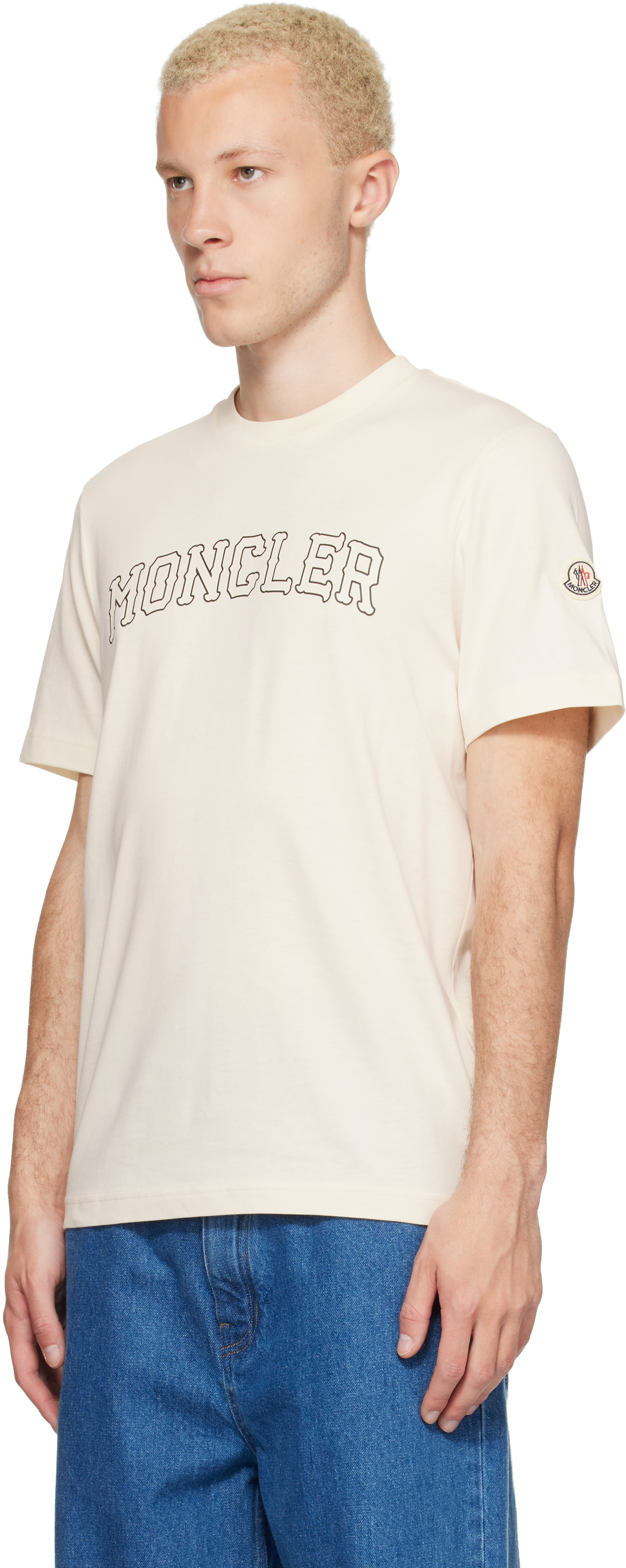 Moncler - 오프 화이트 S/S 티셔츠