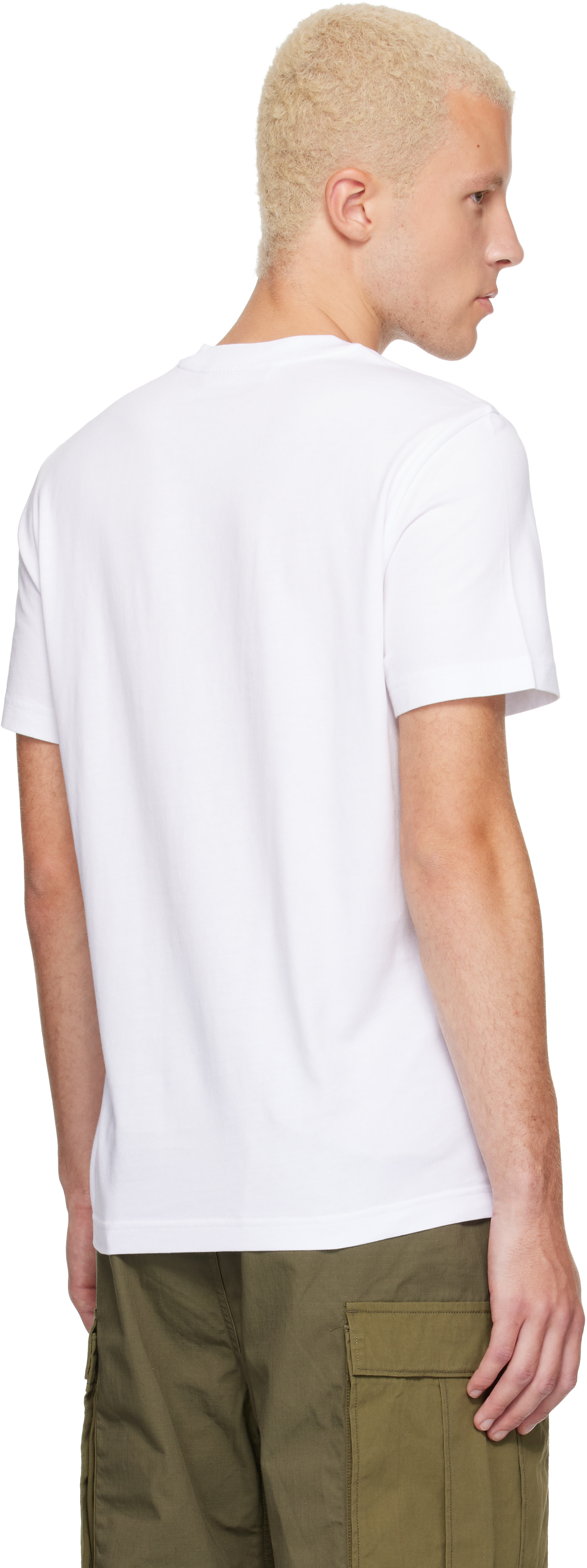 Moncler: White Logo Cotton T-shirt | SSENSE