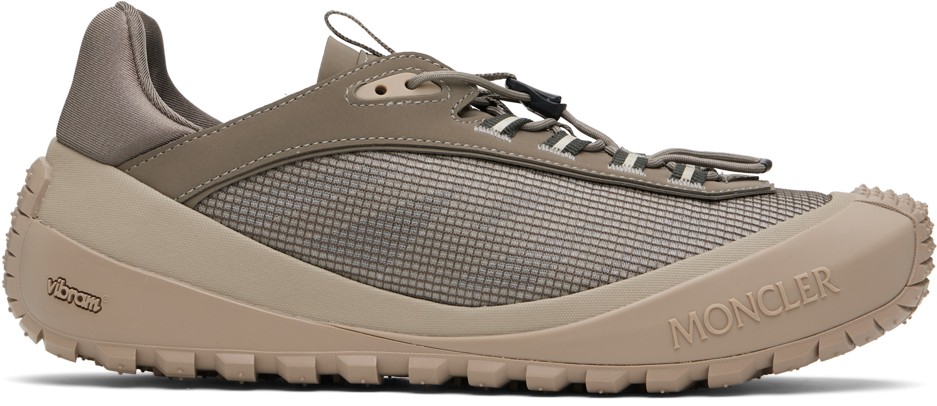 Moncler: Taupe Trailgrip LP Suede & Nubuck Sneaker | SSENSE