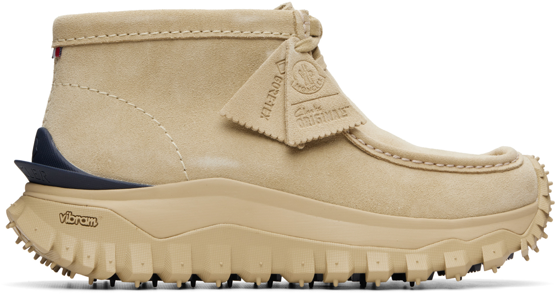 Moncler: Beige Clarks Originals Edition Trailgrip Wallabee GTX