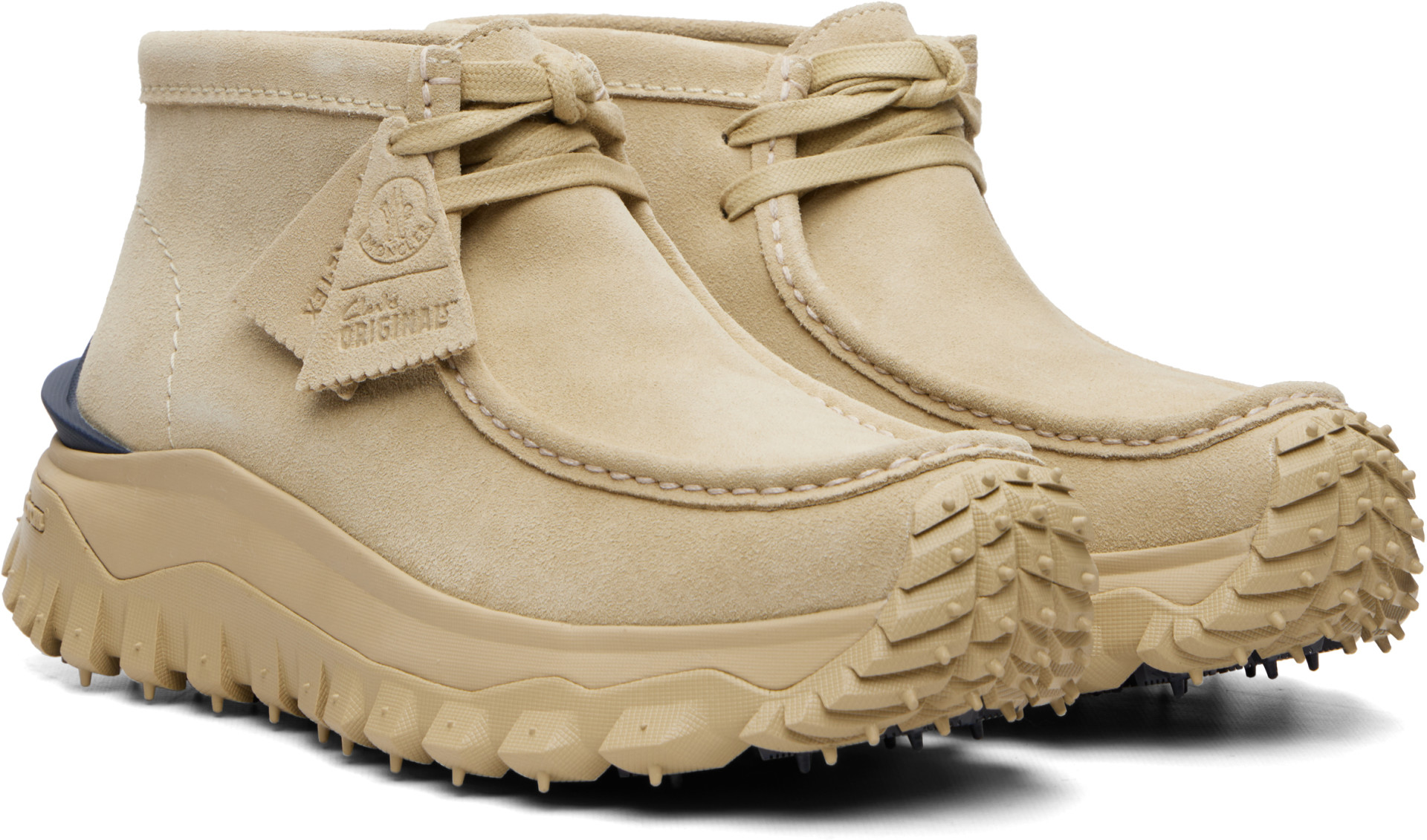 Moncler: Beige Clarks Originals Edition Trailgrip Wallabee GTX