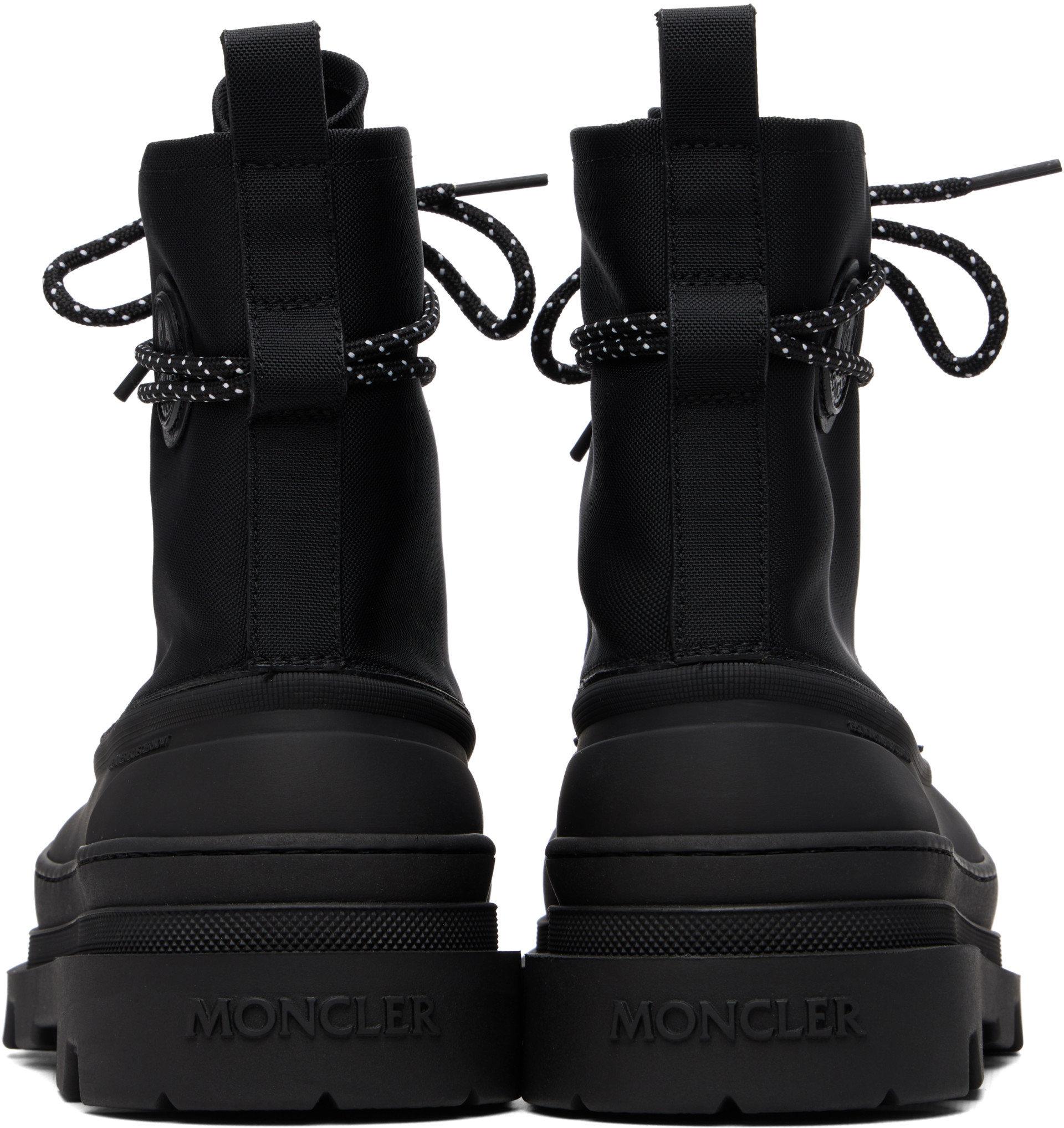 Moncler: ブラック Vera Sheal レースアップブーツ | SSENSE 日本