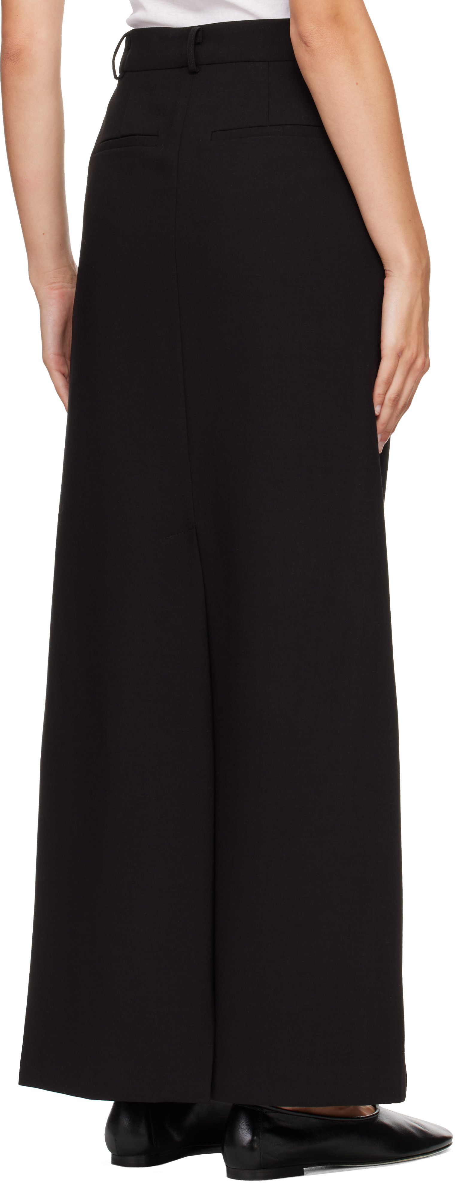 The Frankie Shop: Black Malvo Pencil Maxi Skirt | SSENSE Canada