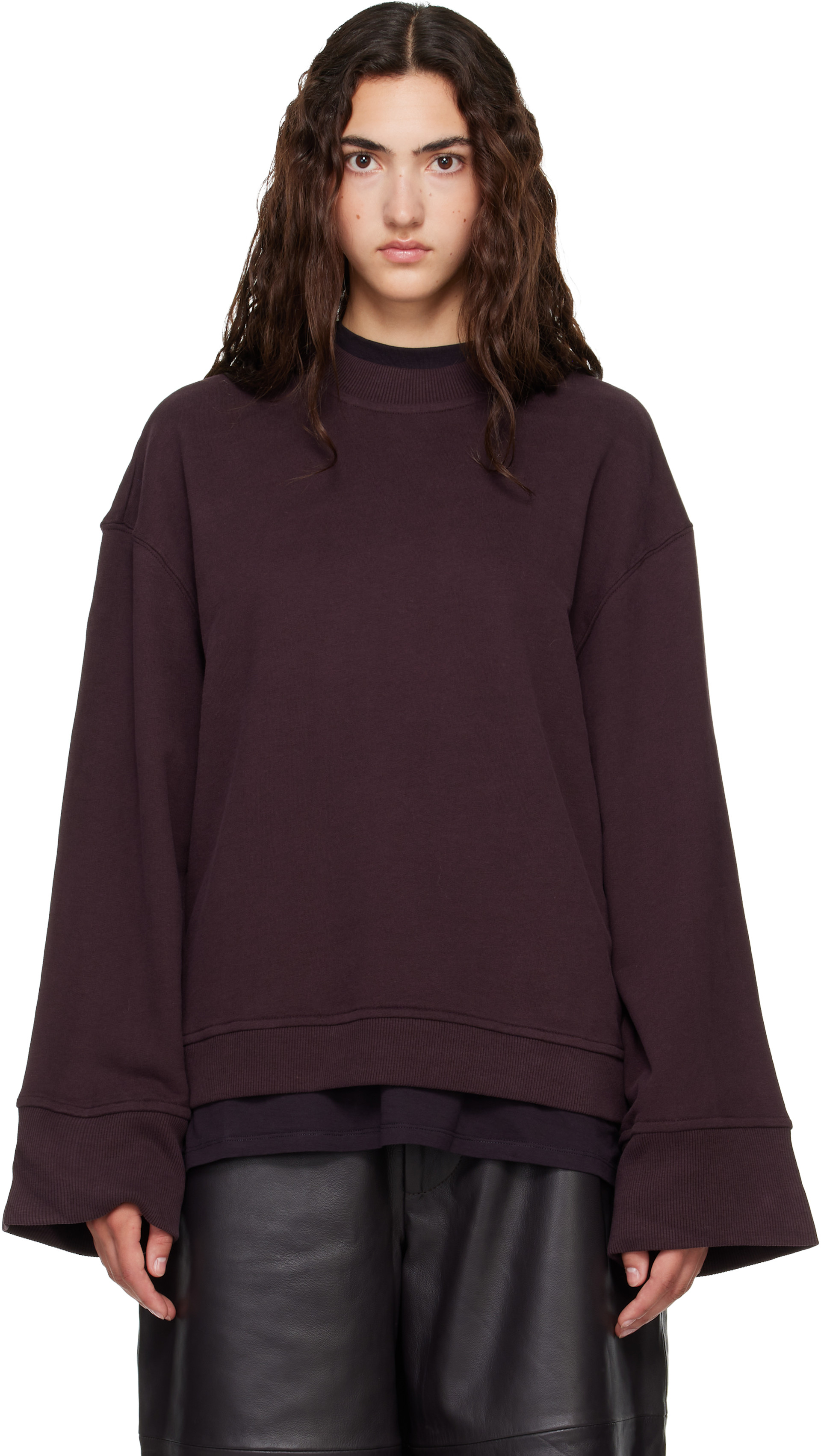 The Frankie Shop - Pull molletonné Talia bourgogne