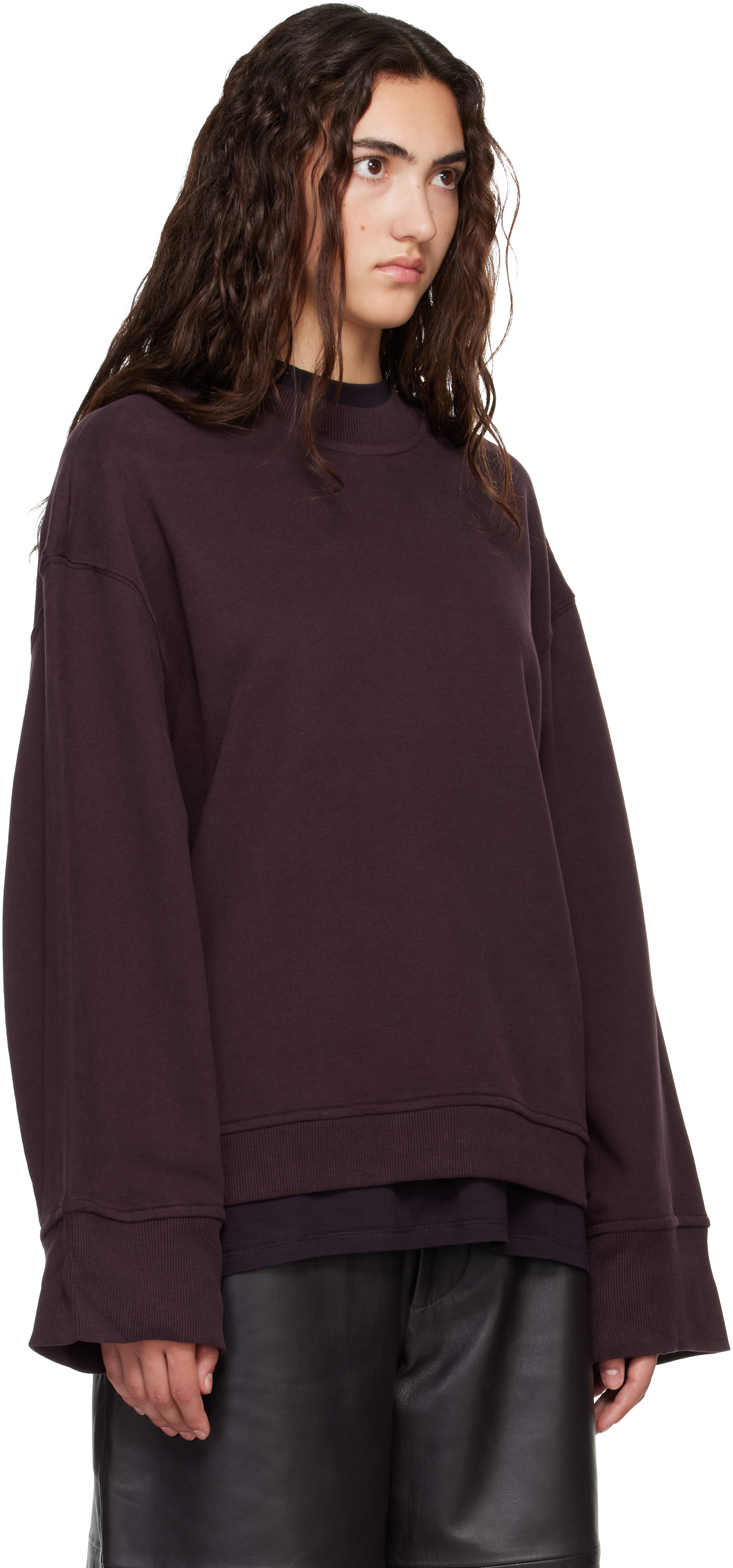 The Frankie Shop - Pull molletonné Talia bourgogne