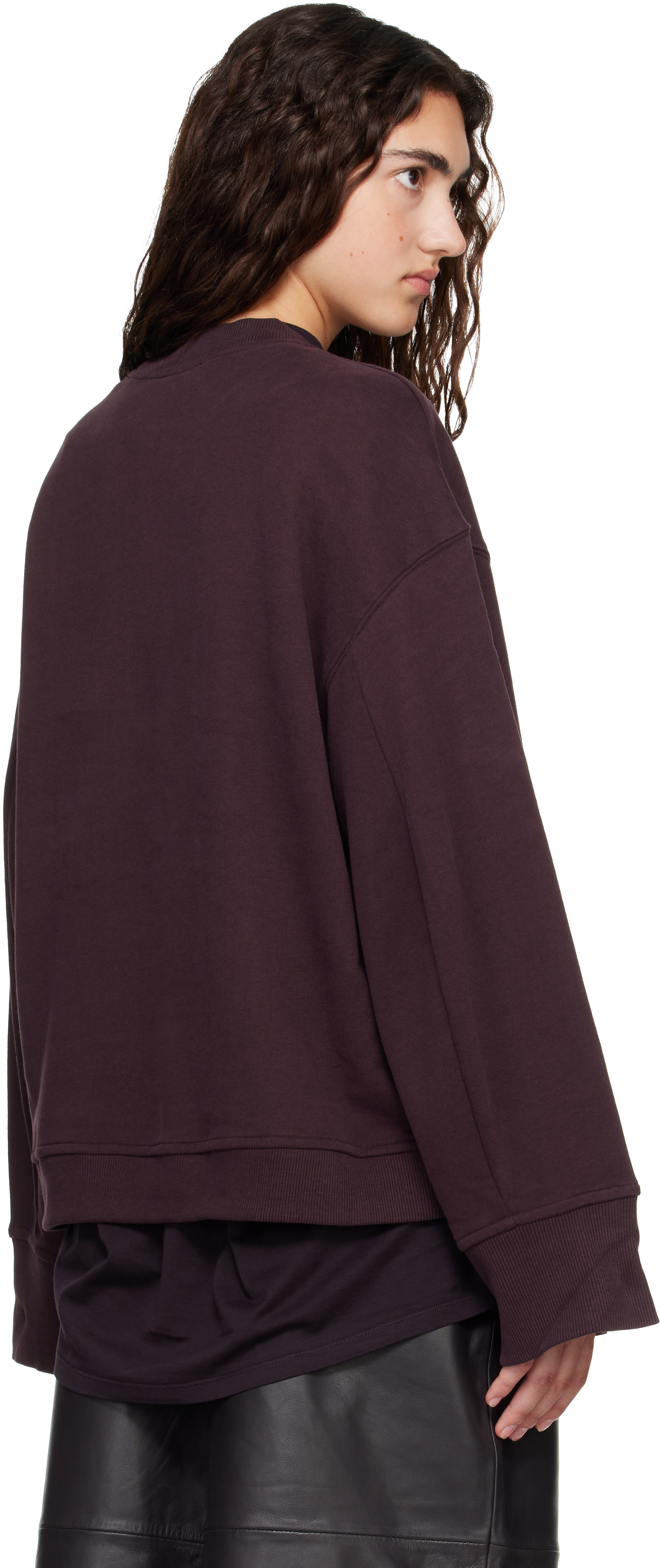 The Frankie Shop - Pull molletonné Talia bourgogne
