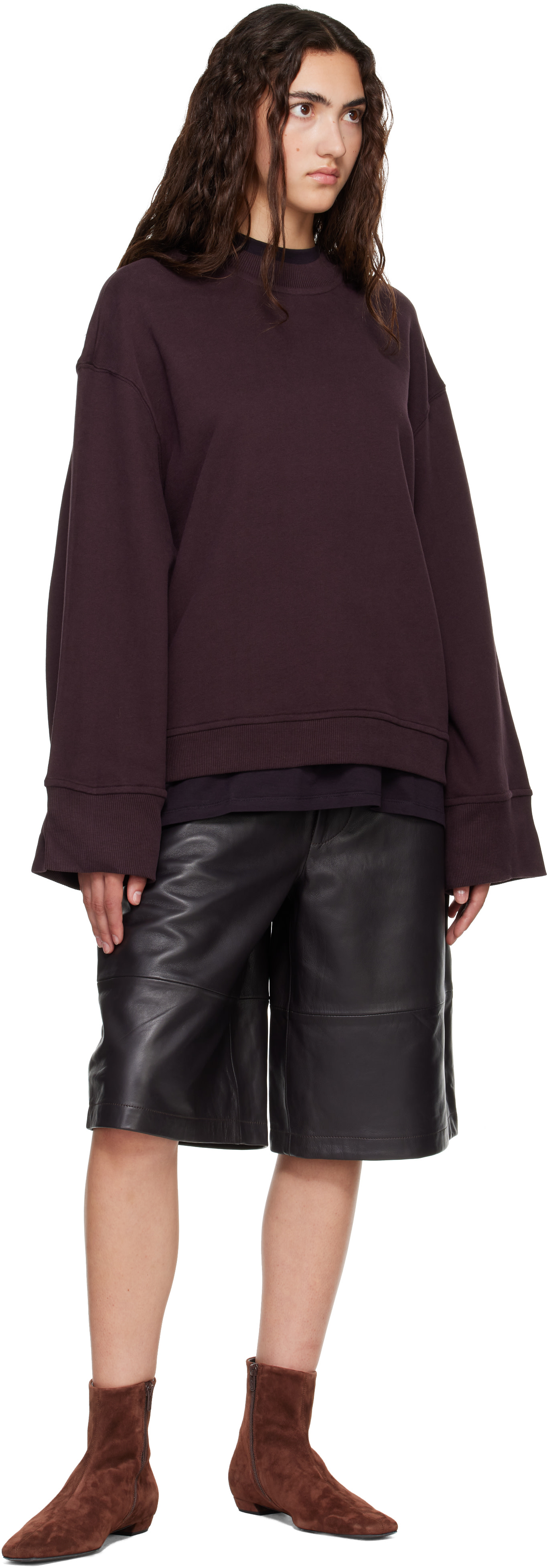 The Frankie Shop - Pull molletonné Talia bourgogne