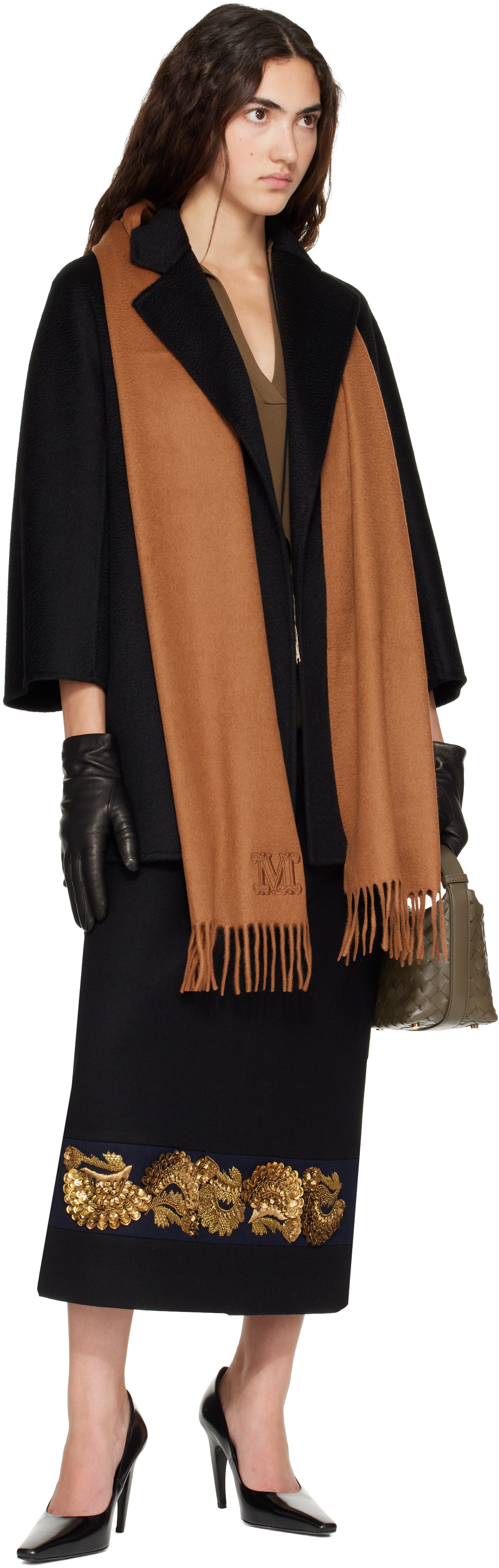 Max Mara - Gants Spalato noirs