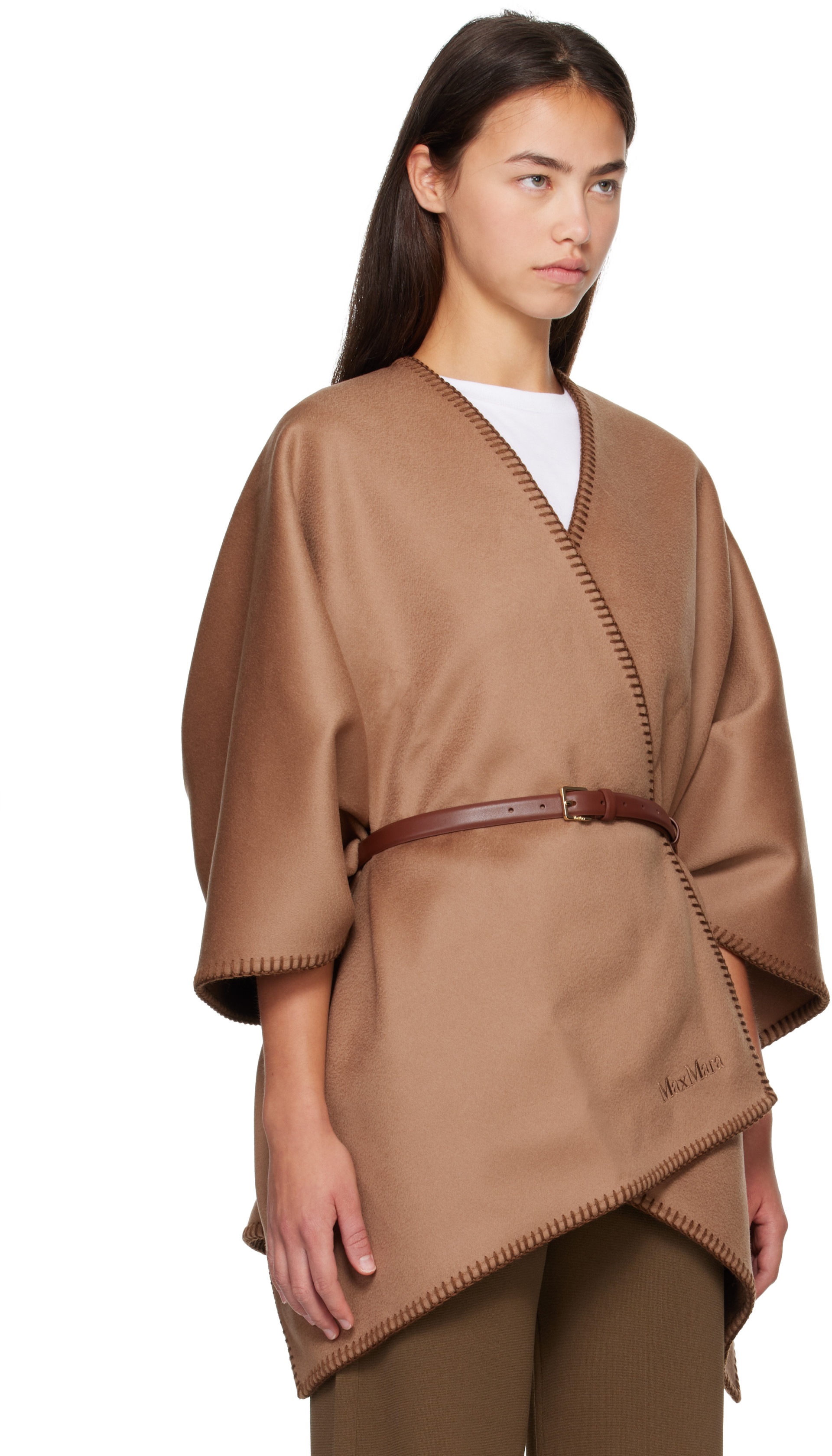 Max Mara - Foulard Colomba brun
