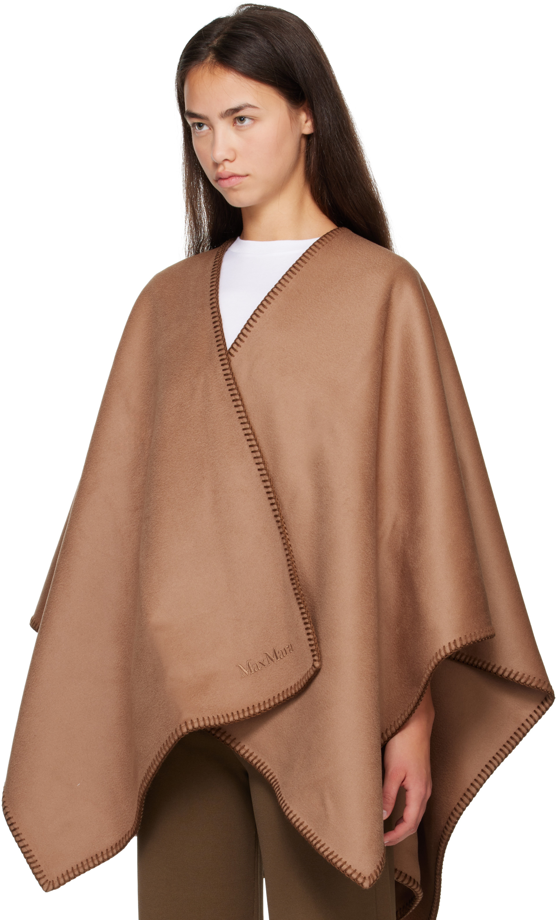 Max Mara - Écharpe Colomba brune