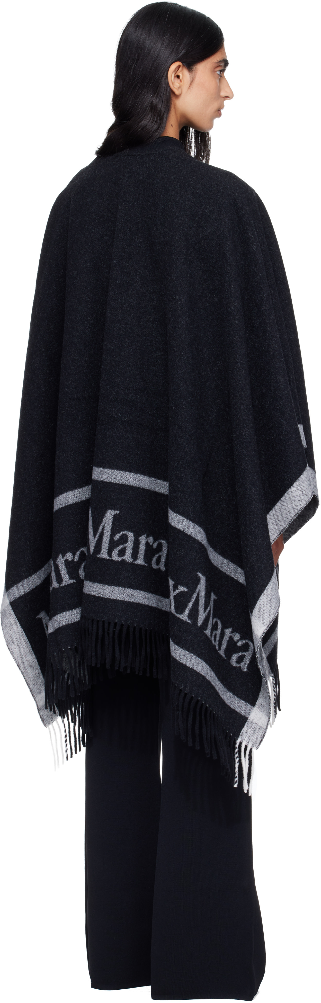 Max Mara - Écharpe Hildestole noire