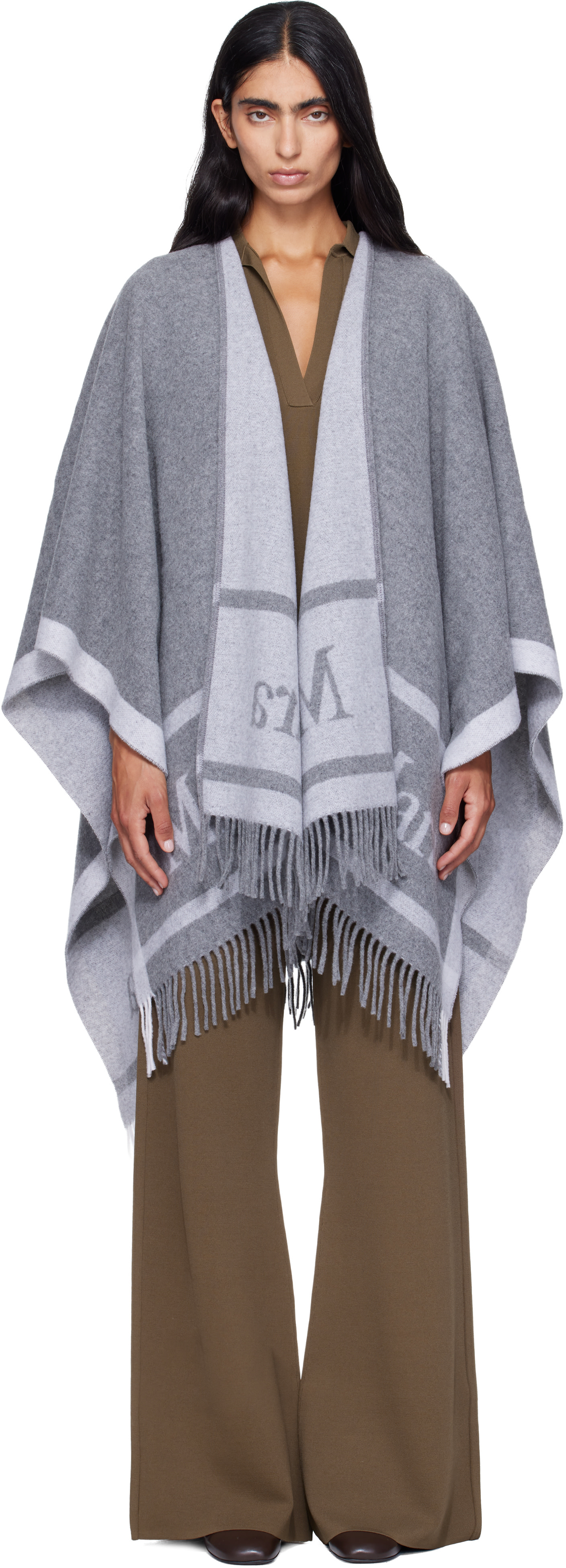 Max Mara - Écharpe Hildestole grise