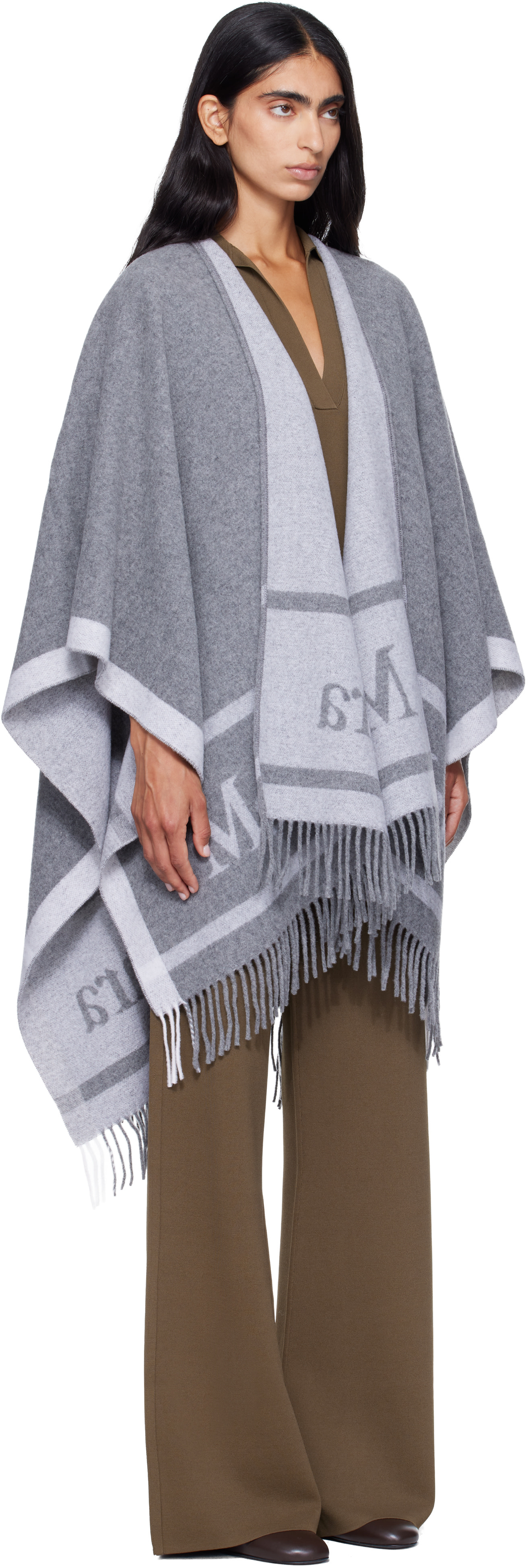Max Mara - Écharpe Hildestole grise