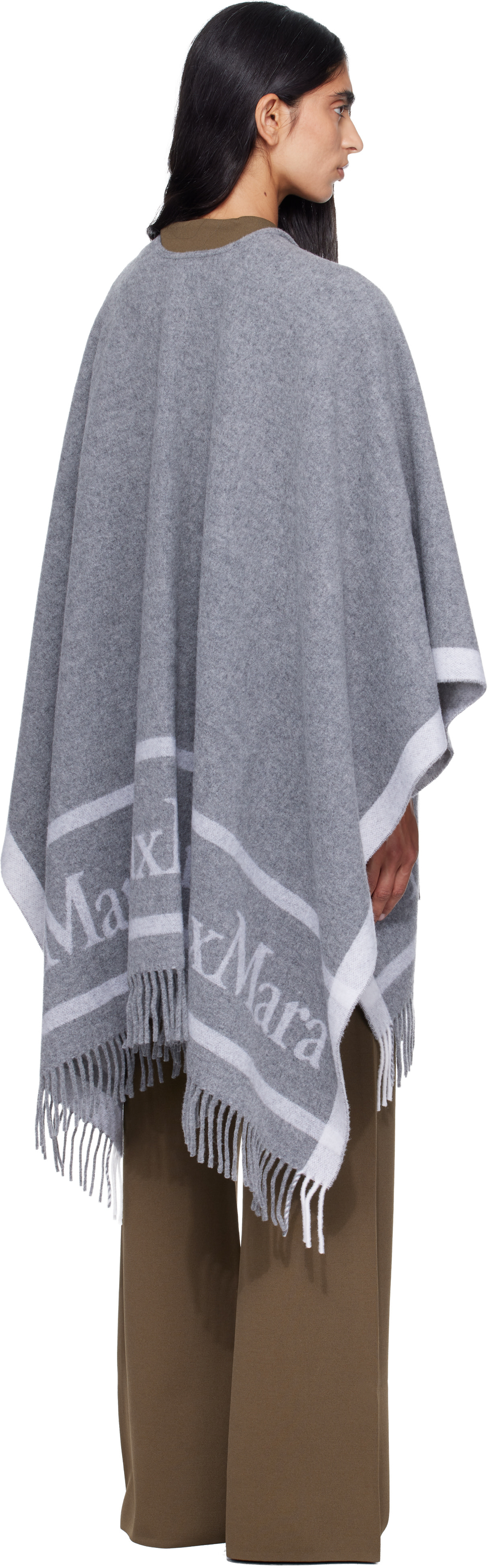 Max Mara - Écharpe Hildestole grise