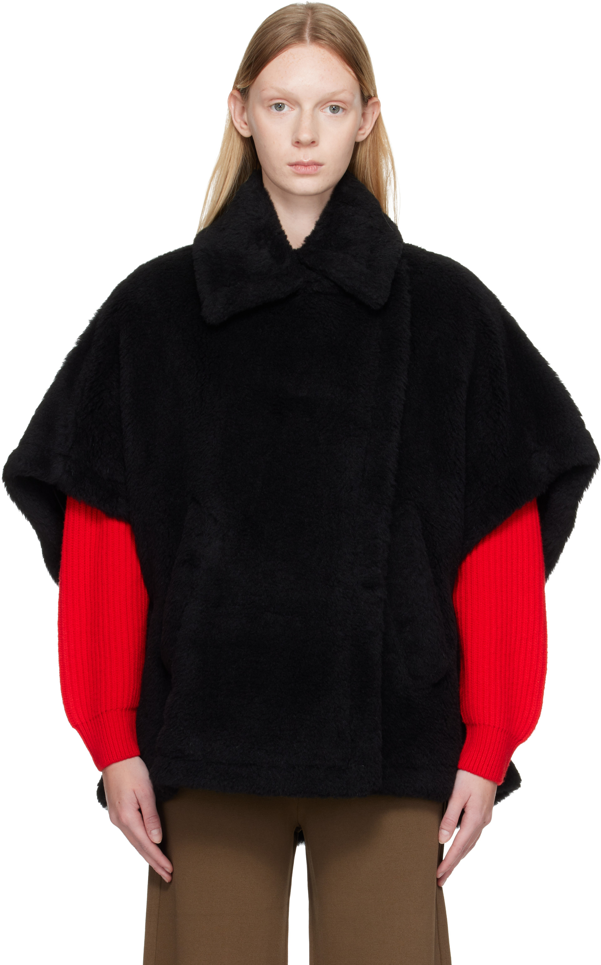 Max Mara - ブラック Unica ケープ