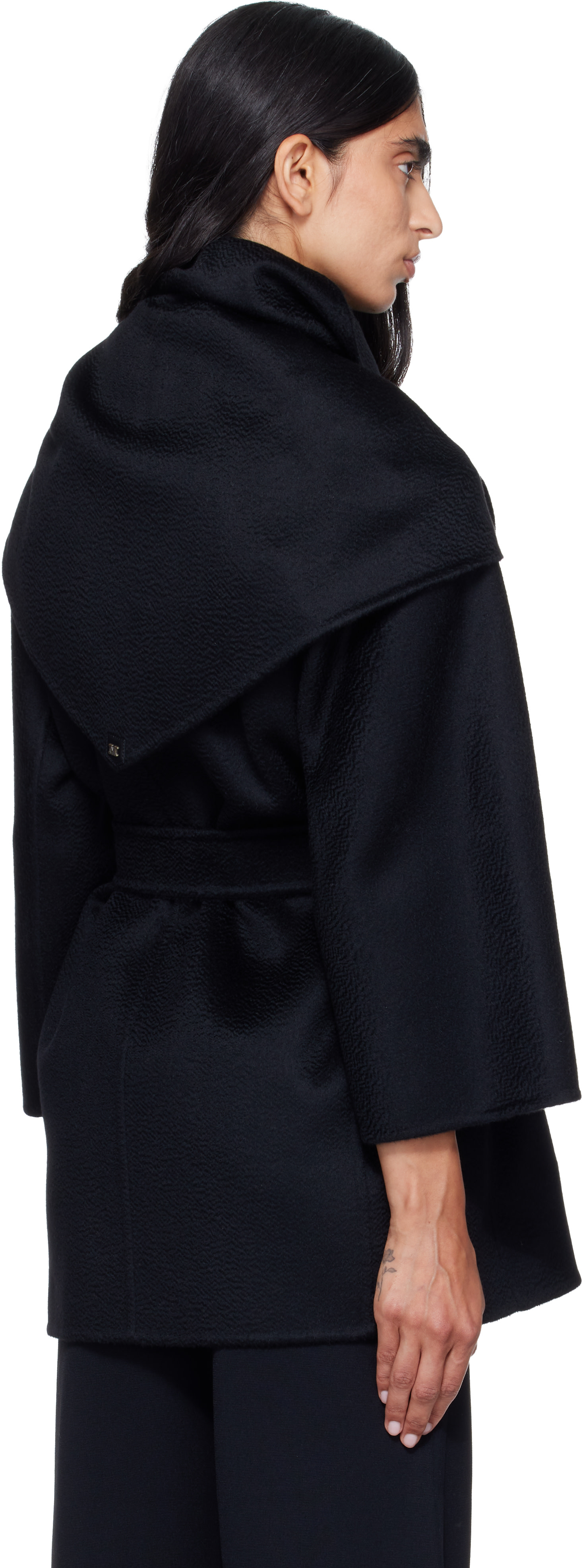 Max Mara: ブラック Detto カシミヤ コート | SSENSE 日本