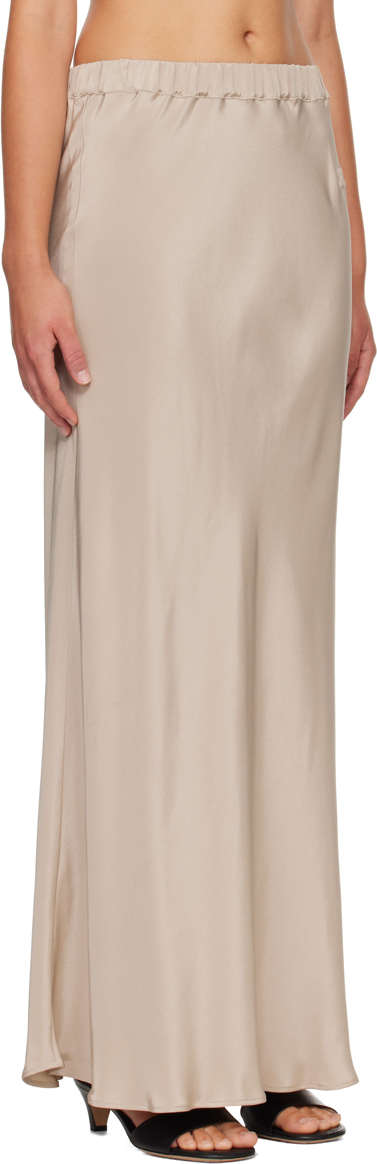 Max Mara - Jupe longue Sospiro taupe