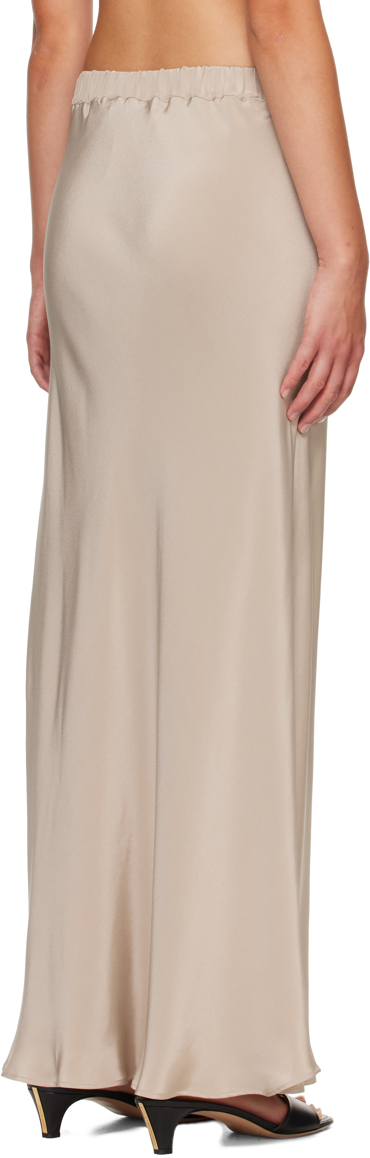 Max Mara - Jupe longue Sospiro taupe