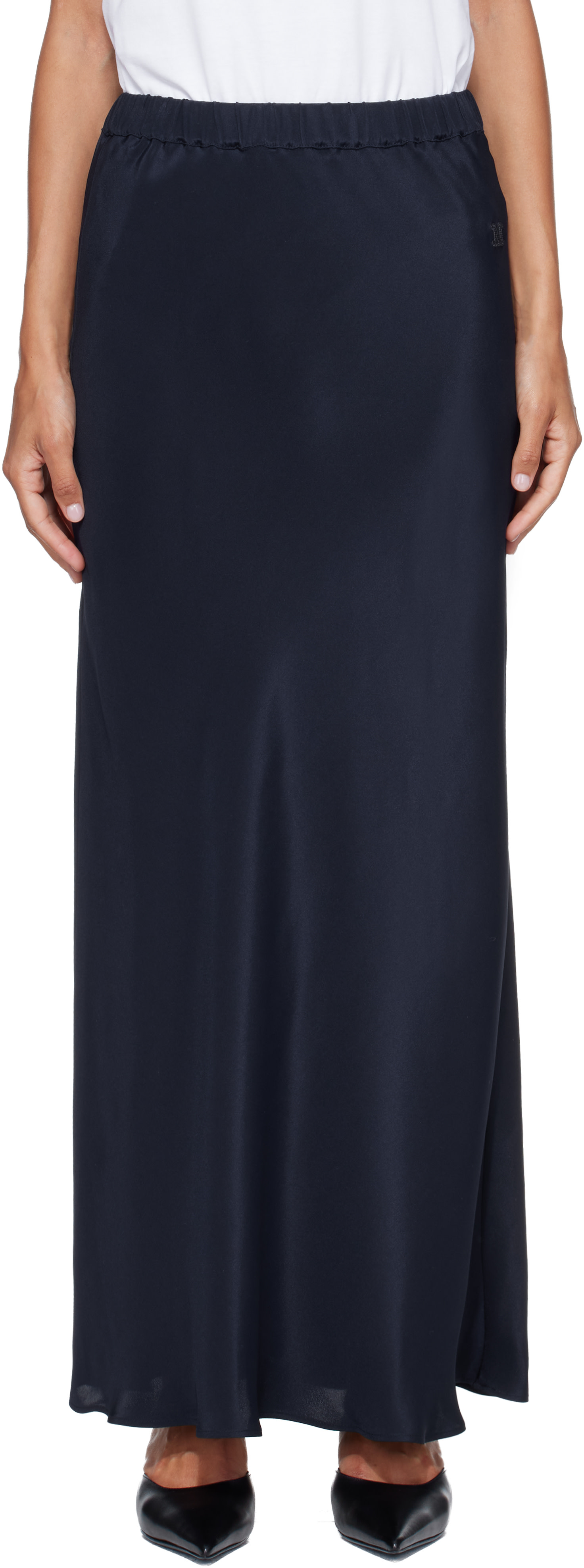 Max Mara - Jupe longue Sospiro bleu marine