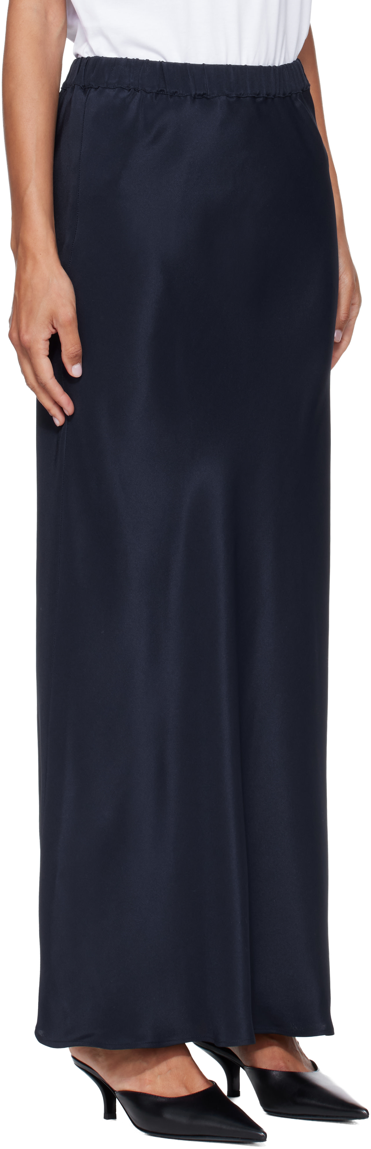 Max Mara - Jupe longue Sospiro bleu marine