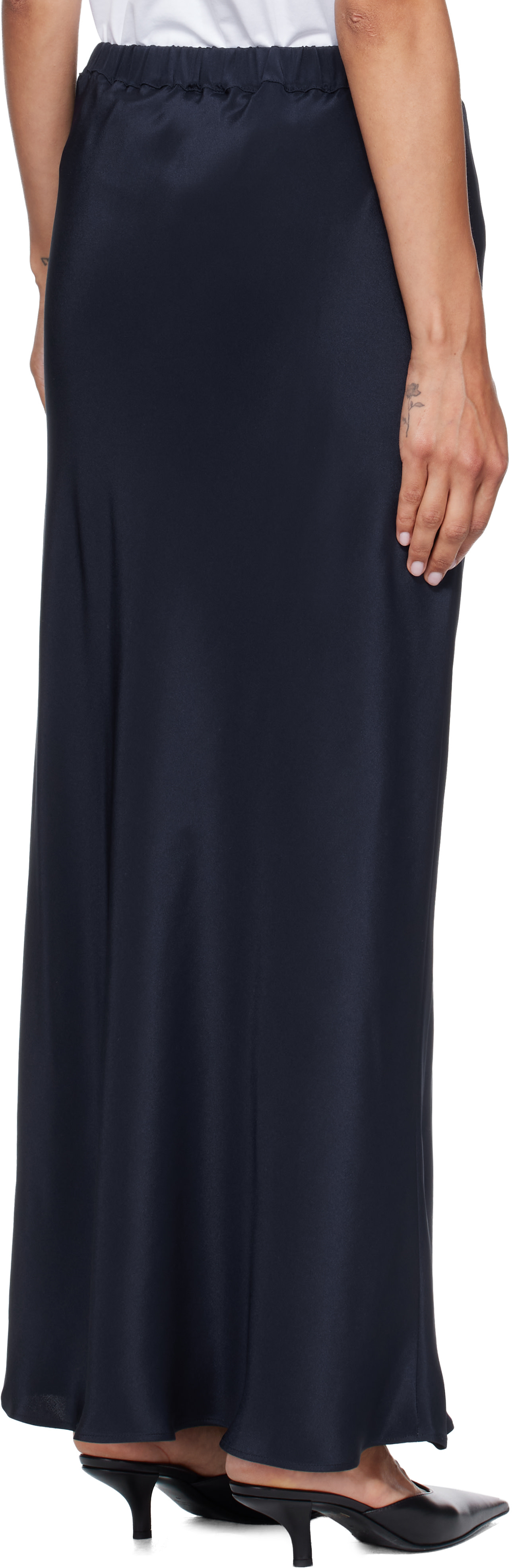 Max Mara - Jupe longue Sospiro bleu marine