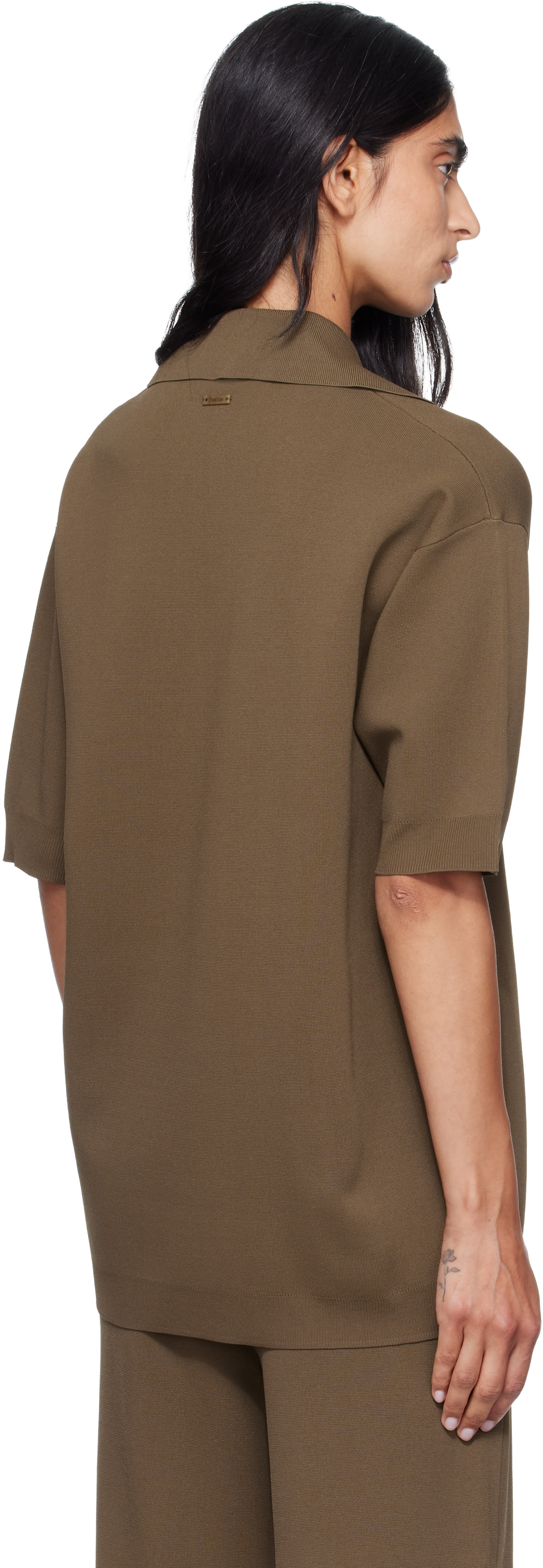Max Mara: トープ Alpino ポロシャツ | SSENSE 日本