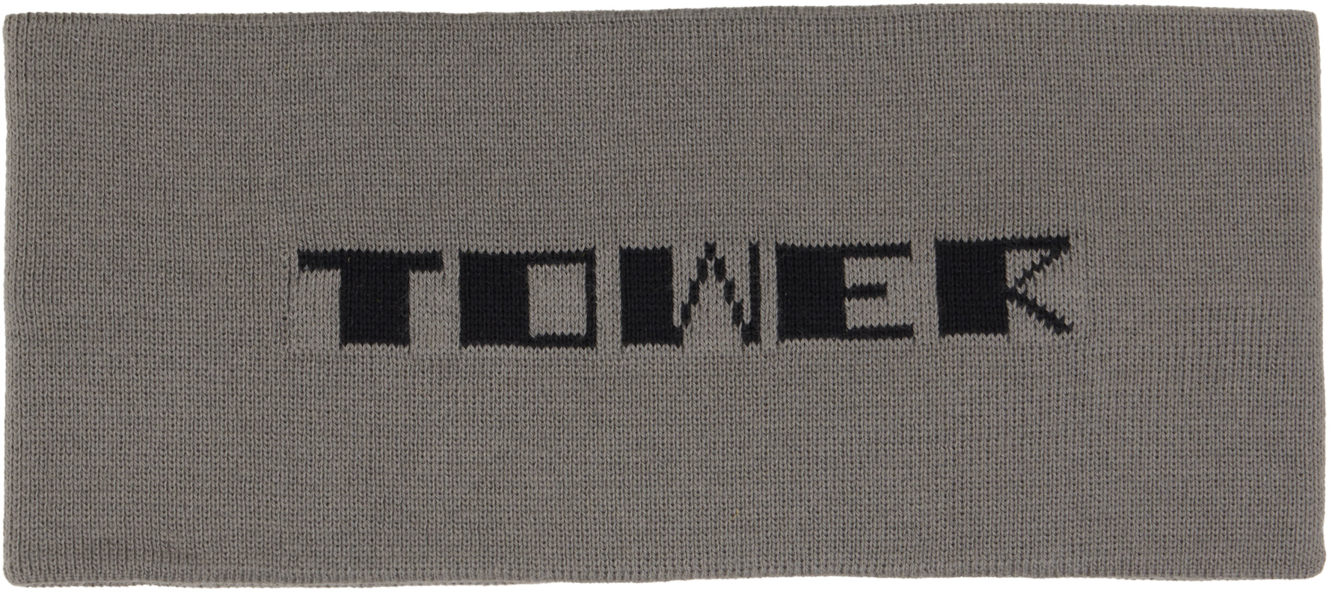 Rick Owens DRKSHDW: グレー Tower コットン ニット ヘアバンド