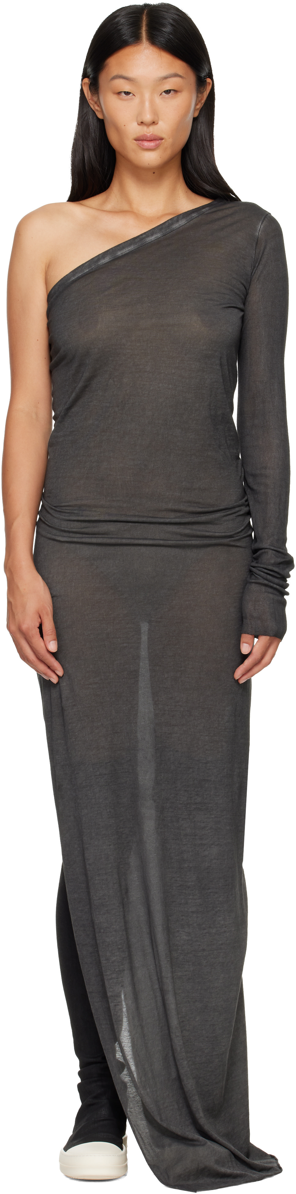 Rick Owens DRKSHDW: Gray Tower Ziggy Maxi Dress | SSENSE