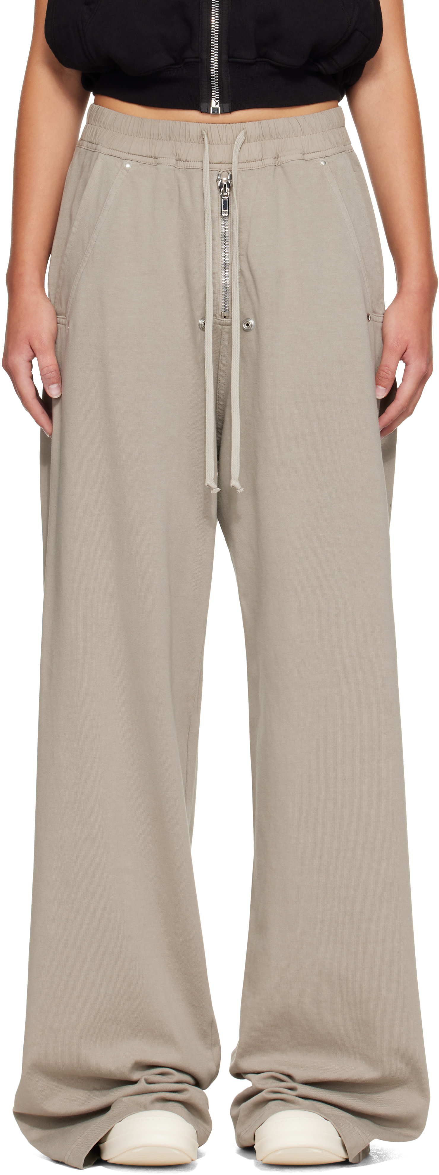 Rick Owens DRKSHDW: Taupe Tower Geth Belas Sweatpants | SSENSE