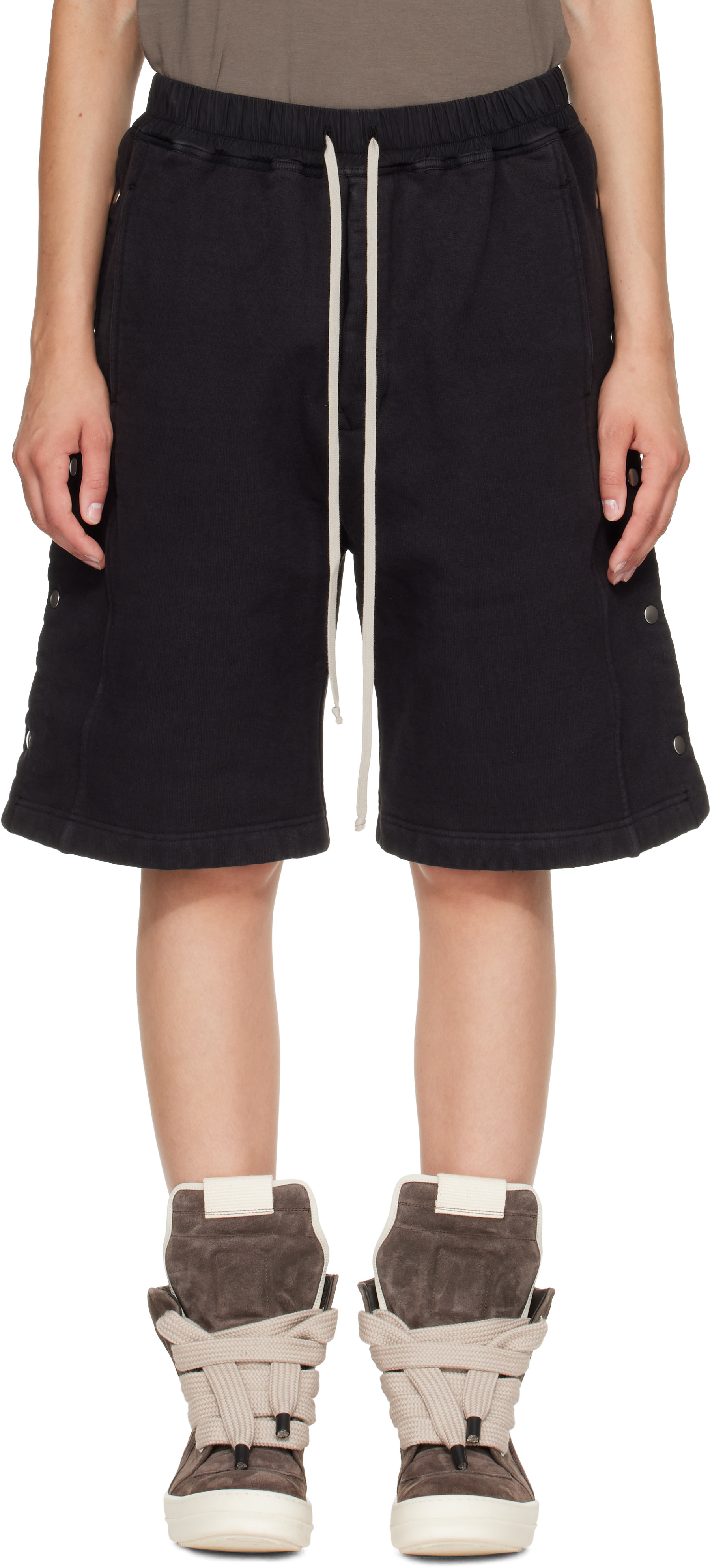 Rick Owens DRKSHDW: Black Tower Pusher Shorts | SSENSE
