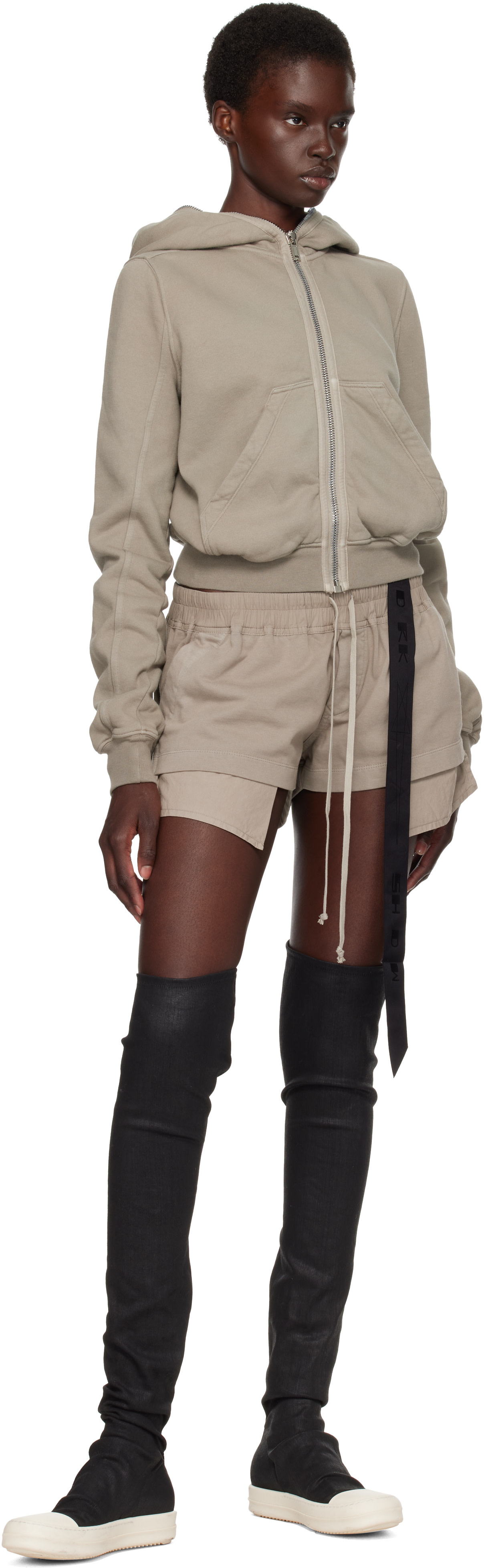 Rick Owens DRKSHDW: Gray Tower Fog Boxers Shorts | SSENSE
