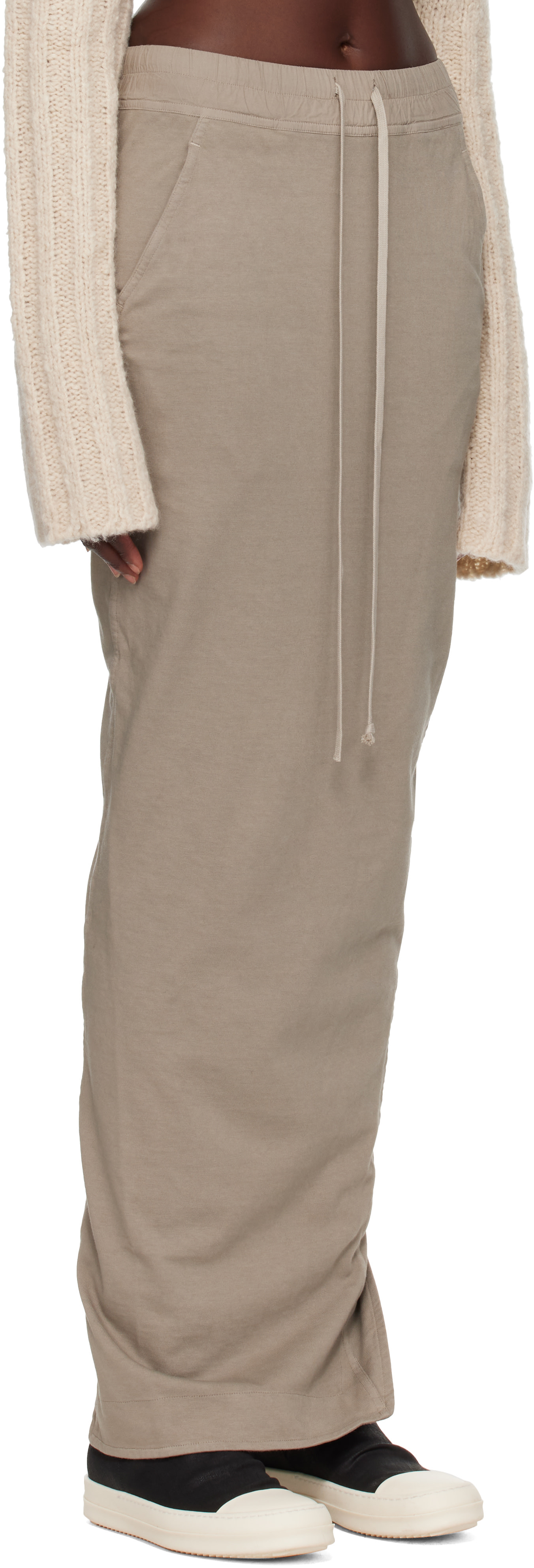 Rick Owens DRKSHDW: グレー Tower Pull On Pillar マキシスカート