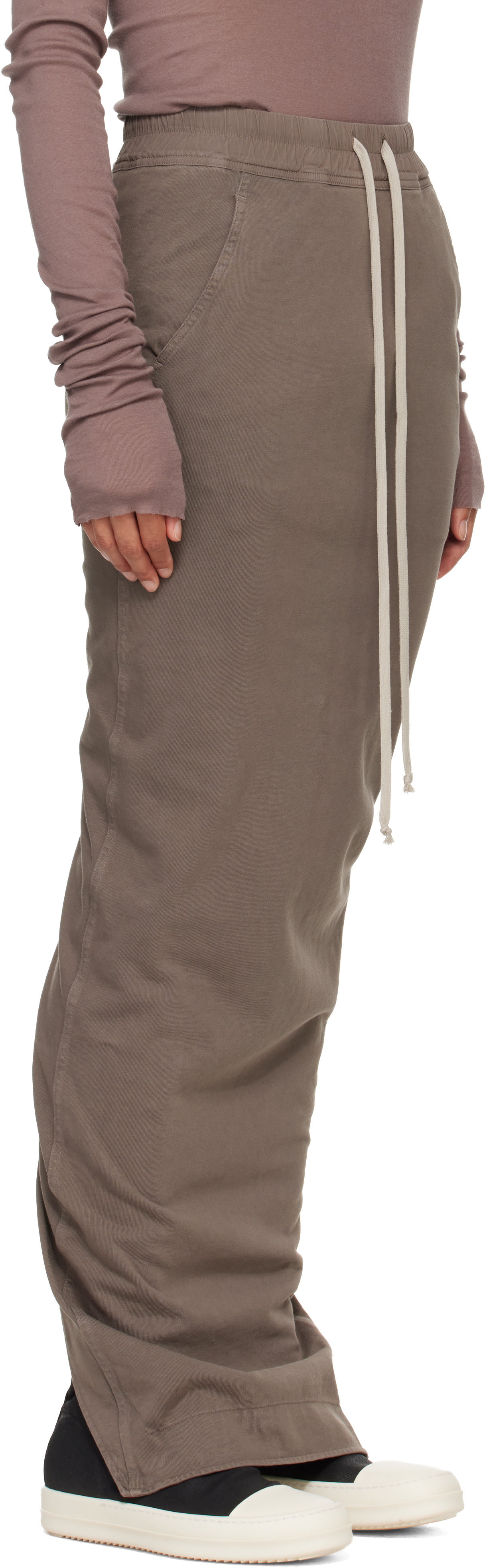 Rick Owens DRKSHDW: グレー Tower Pull On Pillar マキシスカート