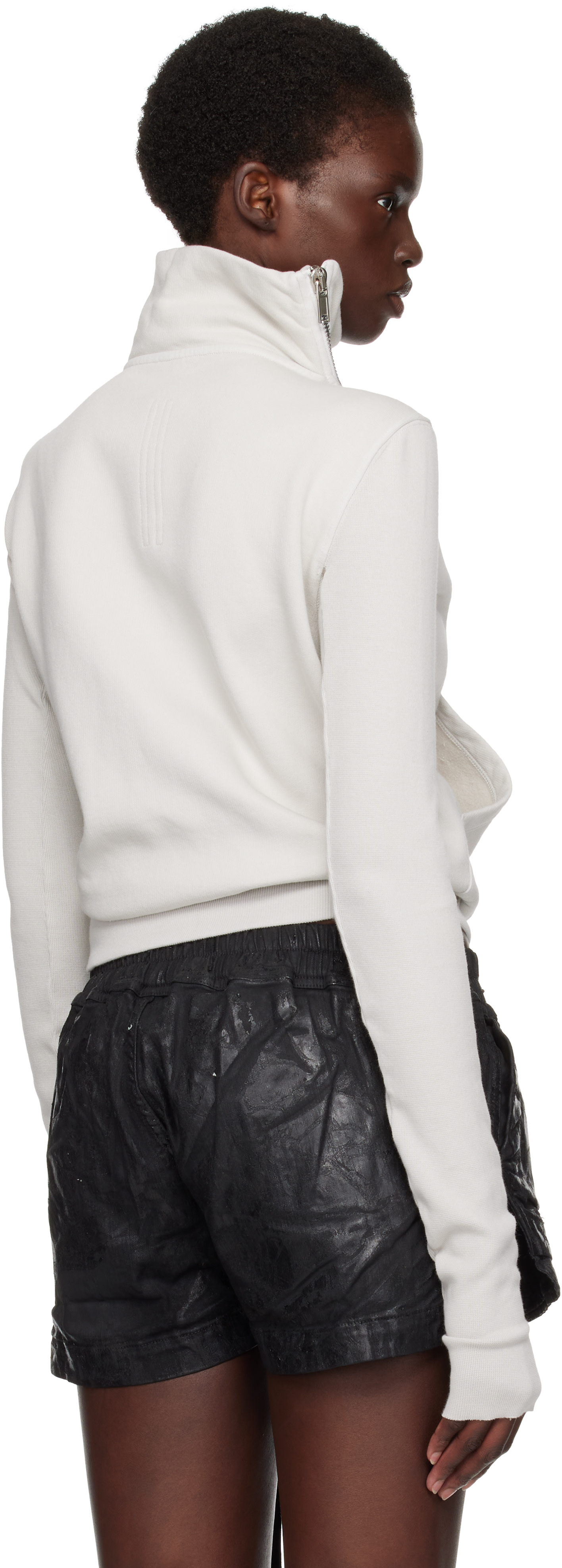 Rick Owens DRKSHDW - Pull molletonné Mountain blanc cassé - Tower