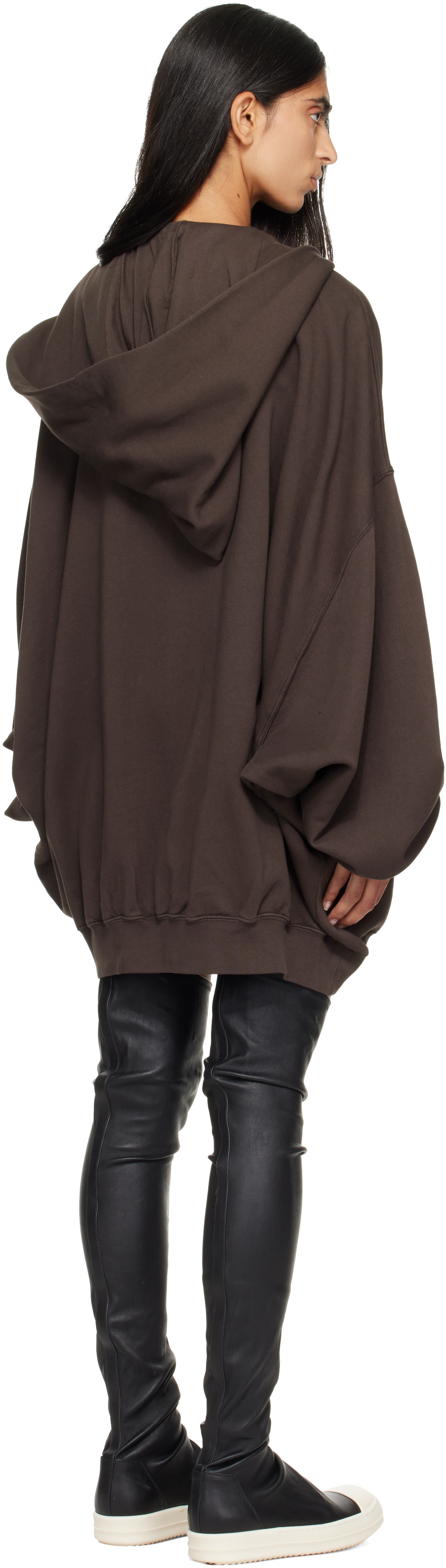 Rick Owens DRKSHDW - Pull à capuche Mountain Hun gris - Tower