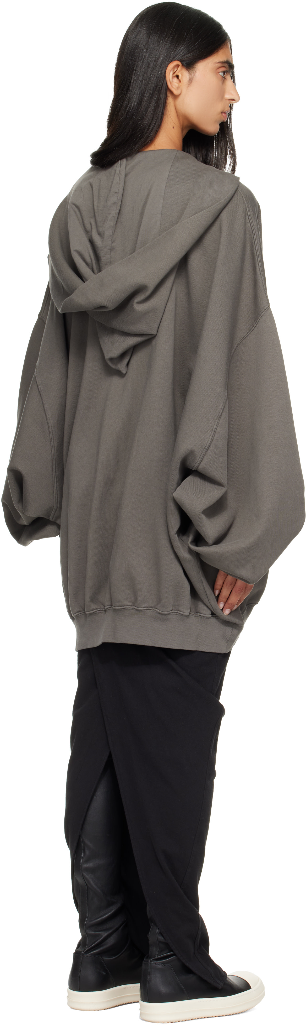 Rick Owens DRKSHDW - Pull à capuche Mountain Hun gris - Tower