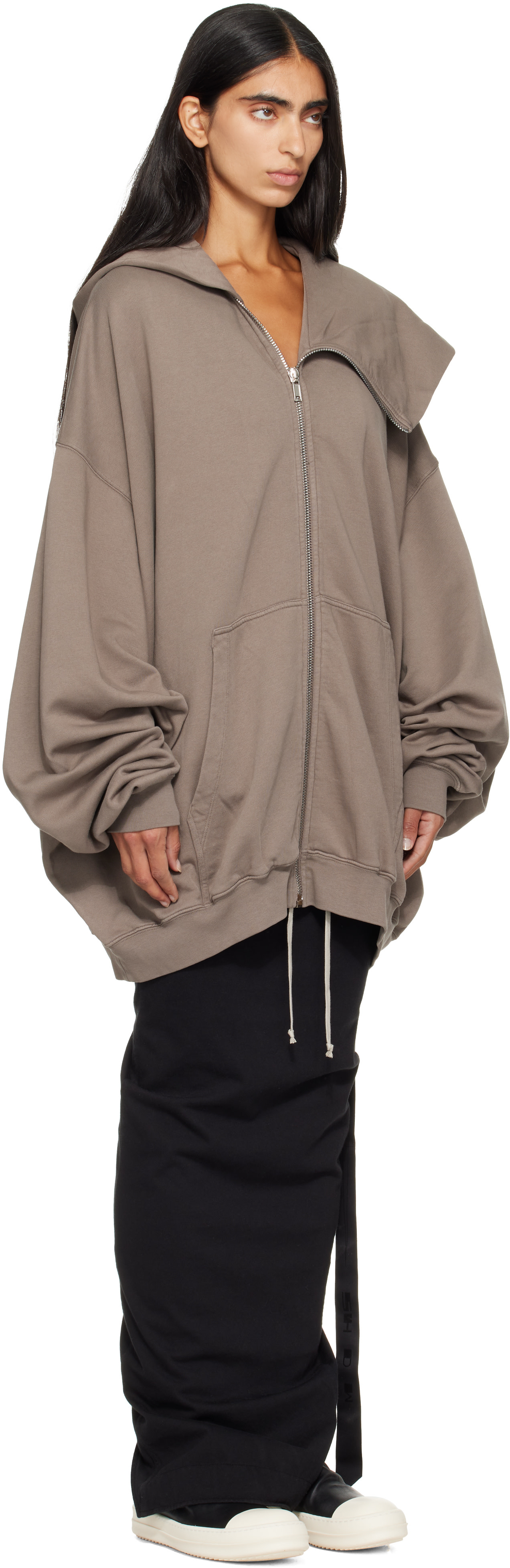 Rick Owens DRKSHDW - Pull à capuche Mountain Hun gris - Tower