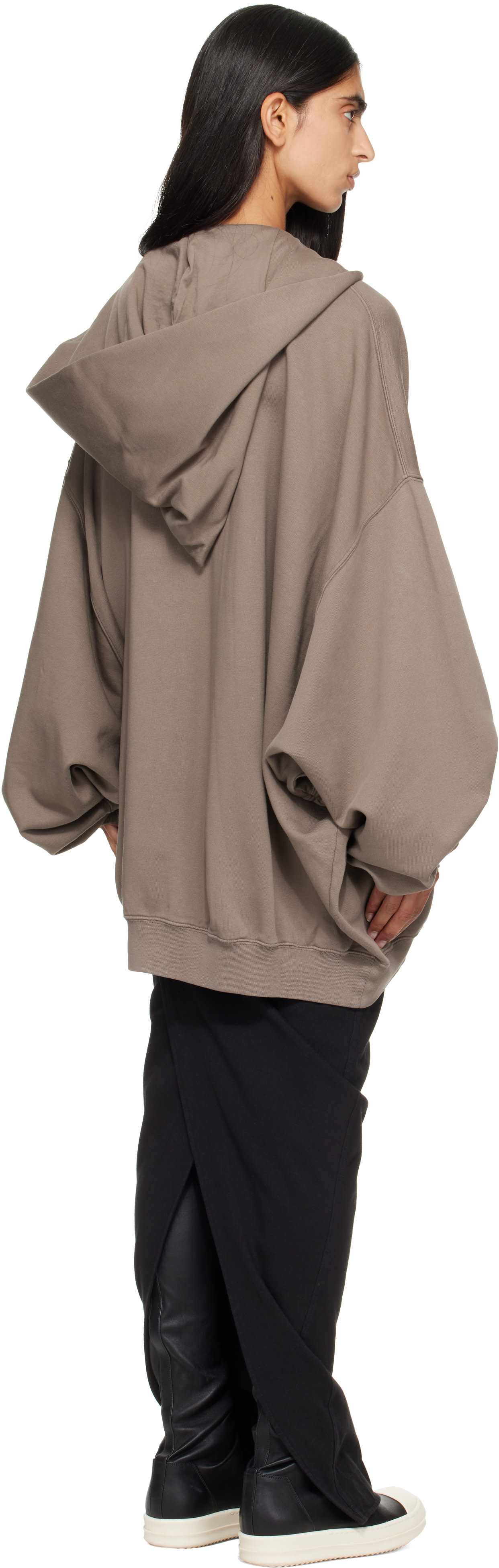 Rick Owens DRKSHDW - Pull à capuche Mountain Hun gris - Tower