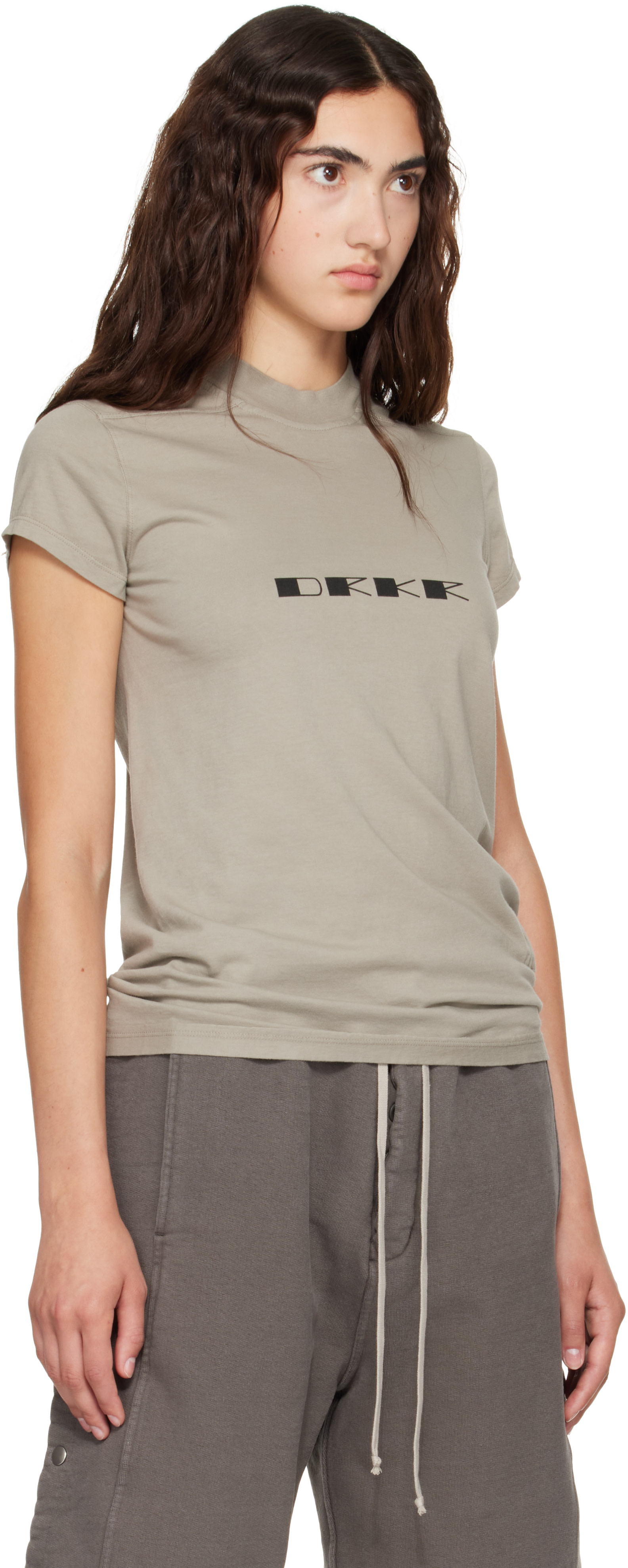Rick Owens DRKSHDW: Beige Tower Small Level T-shirt | SSENSE