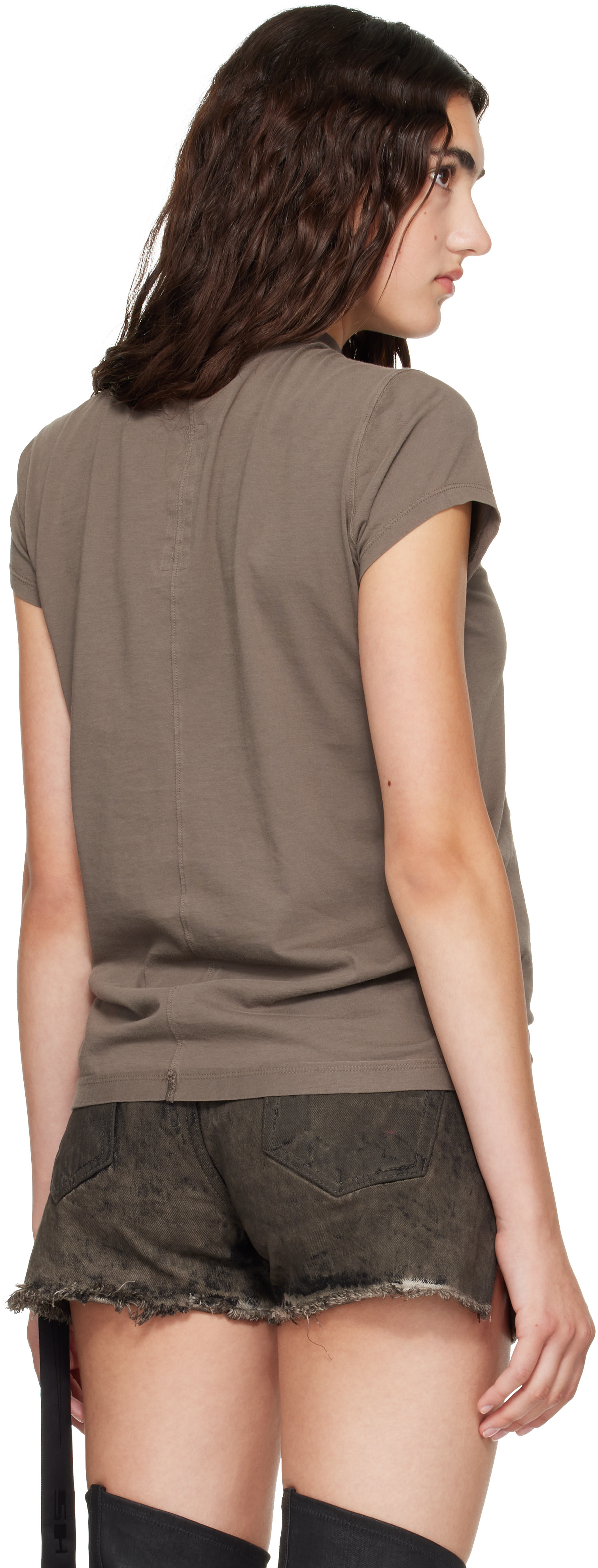 Rick Owens DRKSHDW: Taupe Tower Small Level T-shirt | SSENSE