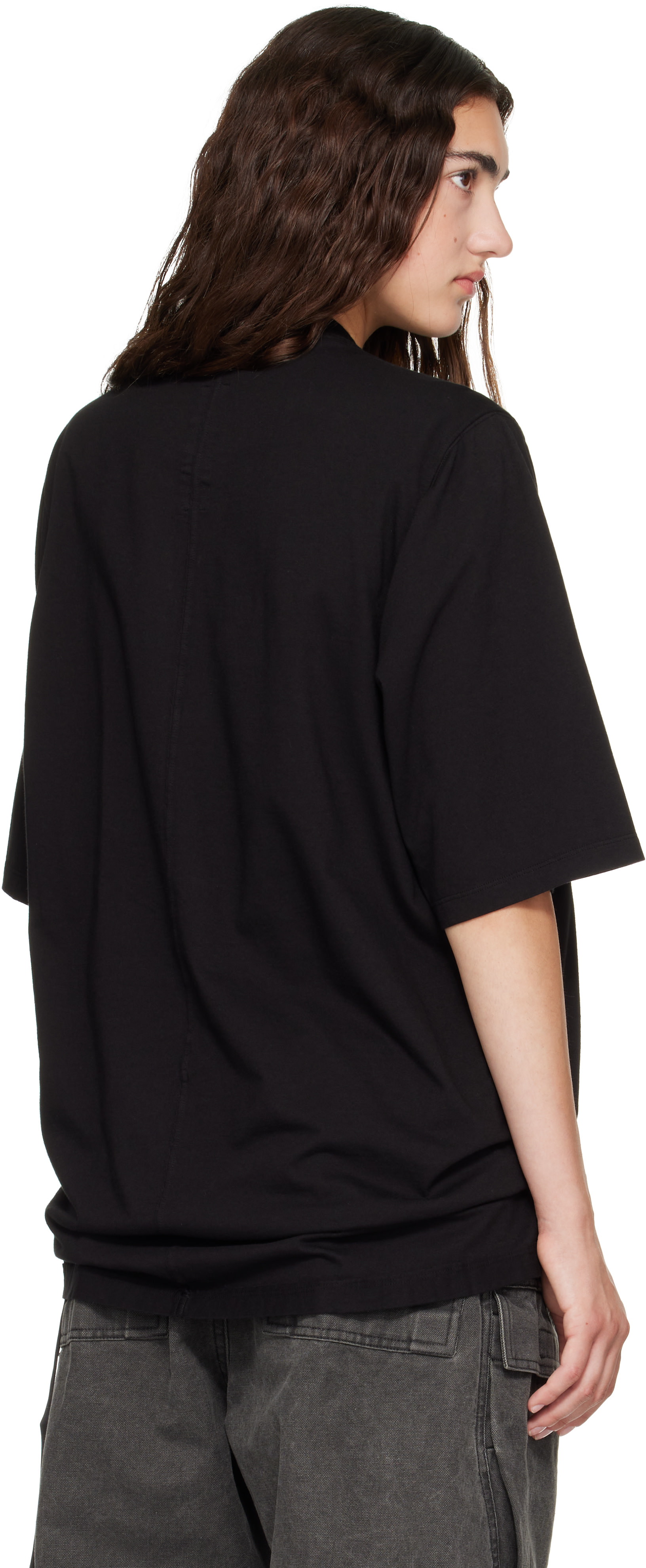 Rick Owens DRKSHDW: Black Tower Jumbo S/S T-shirt | SSENSE