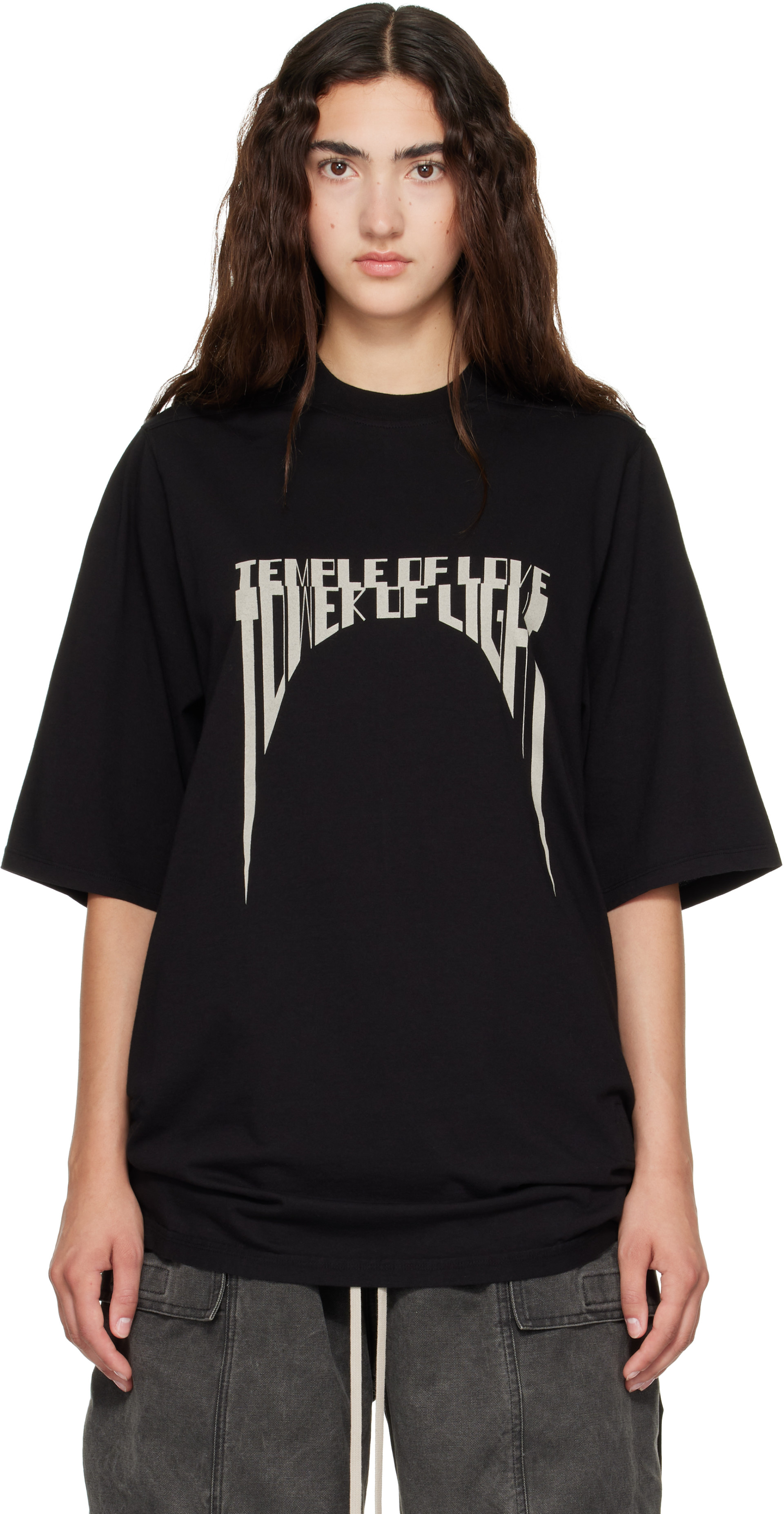 Rick Owens DRKSHDW: Black Tower Jumbo S/S T-shirt | SSENSE