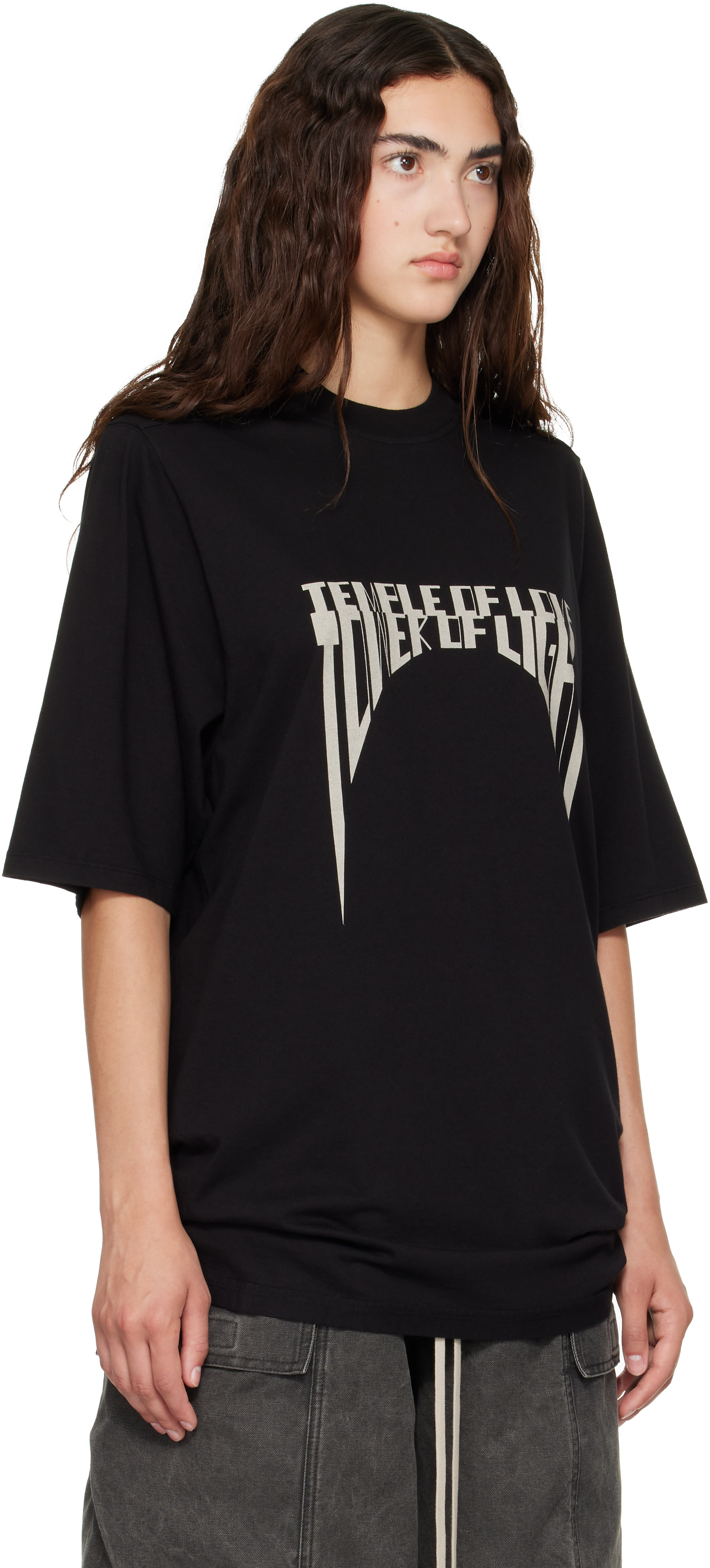 Rick Owens DRKSHDW: Black Tower Jumbo S/S T-shirt | SSENSE