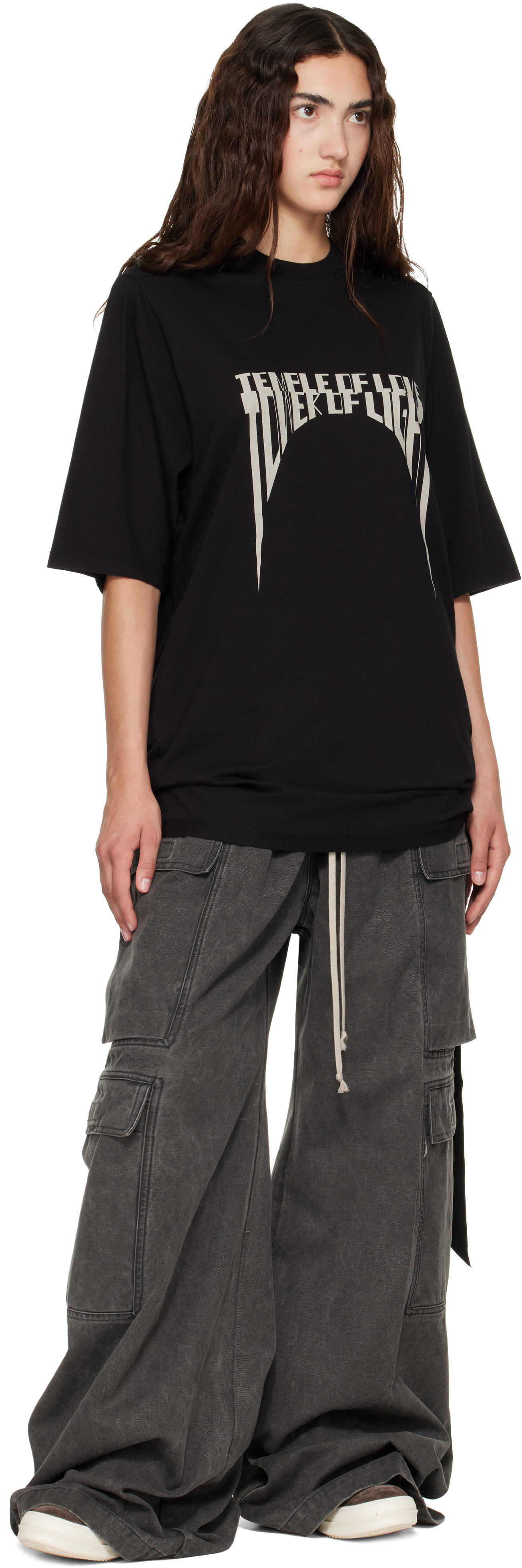 Rick Owens DRKSHDW: Black Tower Jumbo S/S T-shirt | SSENSE