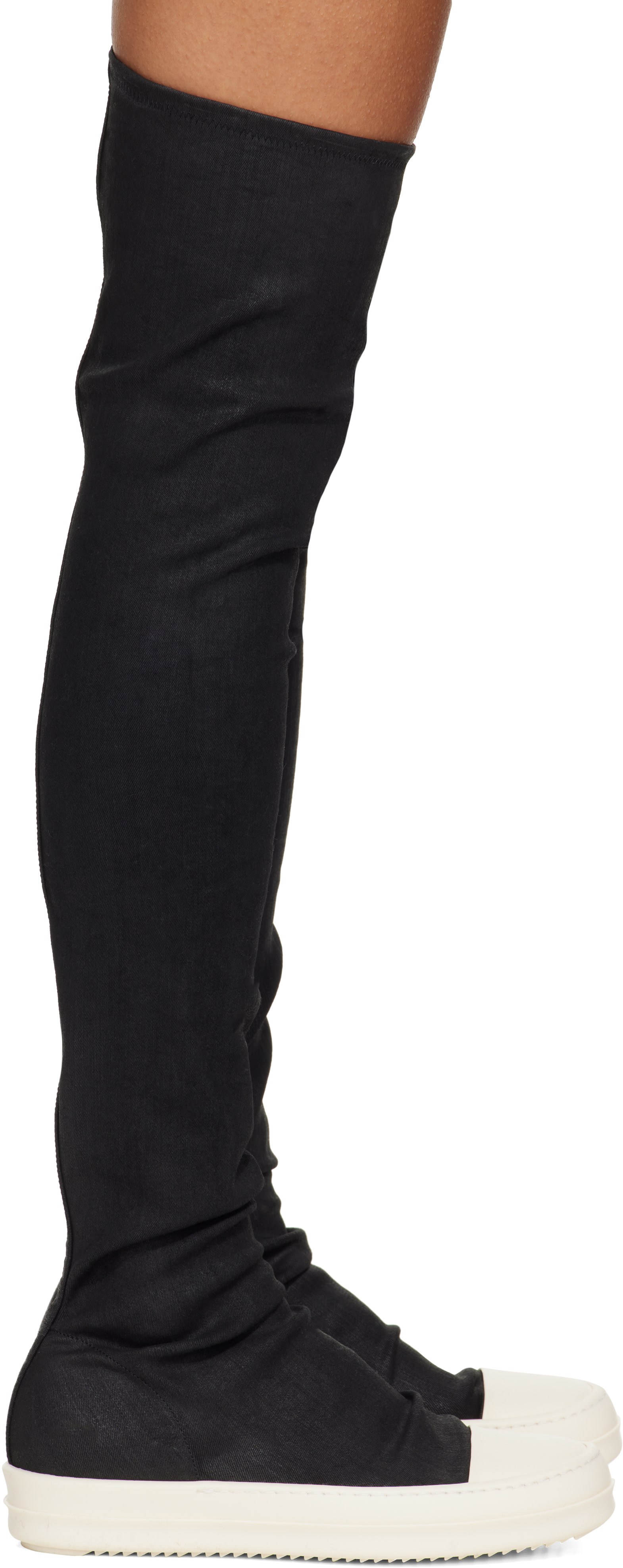 リックオウエンス サイハイブーツ 黒 Rick Owens DRKSHDW: ブラック Tower High Sock Sneaks サイハイブーツ