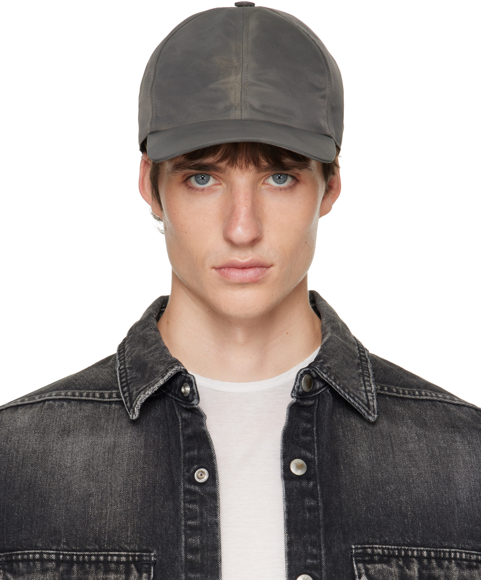Rick Owens DRKSHDW - グレー Tower Washed Bomber ベースボールキャップ
