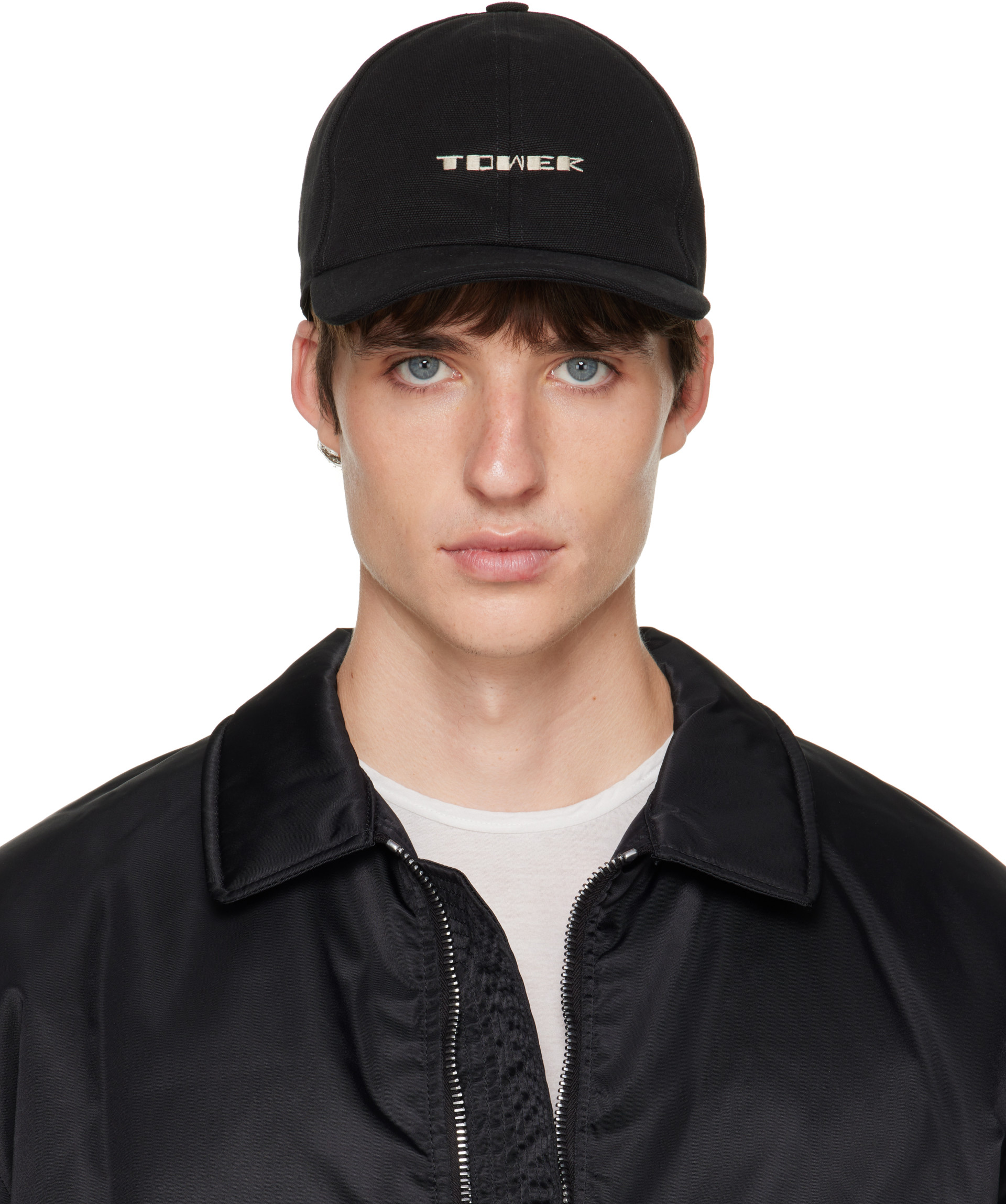 Rick Owens DRKSHDW: ブラック Tower エンブロイダリー ベースボール