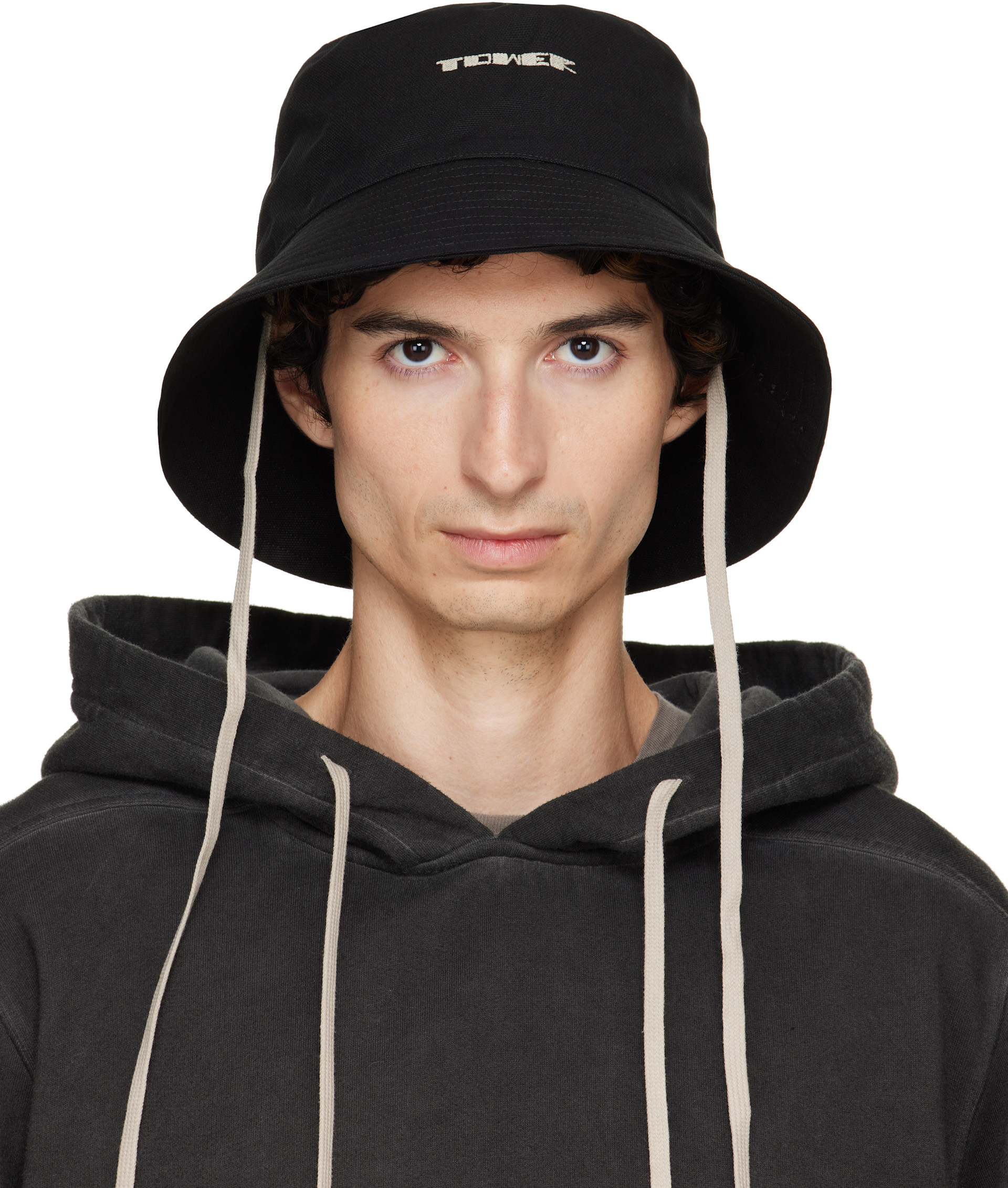Rick Owens DRKSHDW: ブラック 'Tower' バケットハット | SSENSE 日本